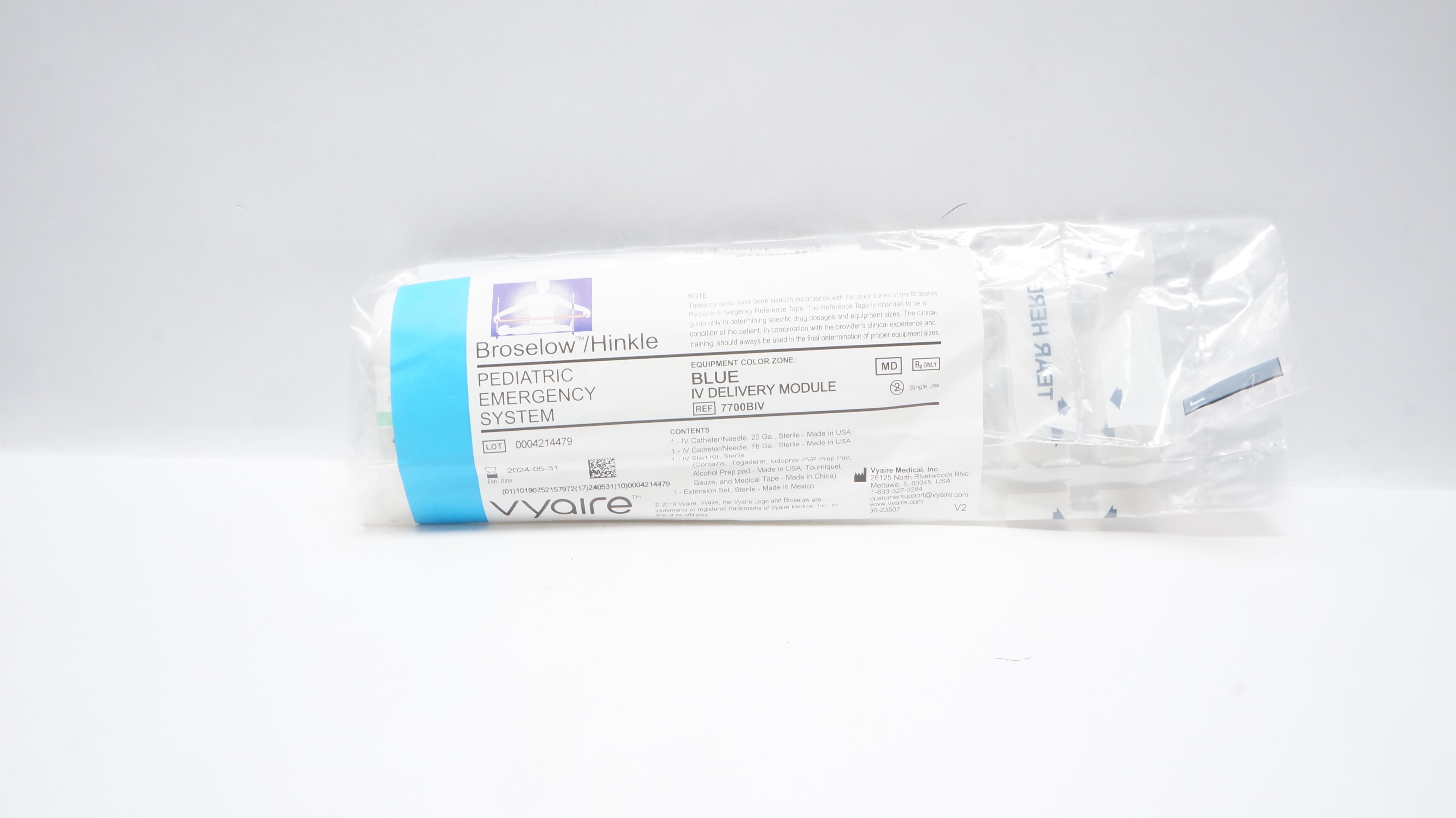 Vyaire 7700BIV Broselow/Hinkle Blue IV Delivery Module Pediatric (x)