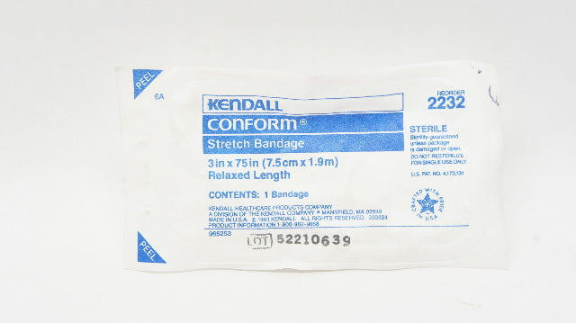Kendall 2232 CONFORM Stretch Bandage, Relaxed Length, 3inch x 75inch