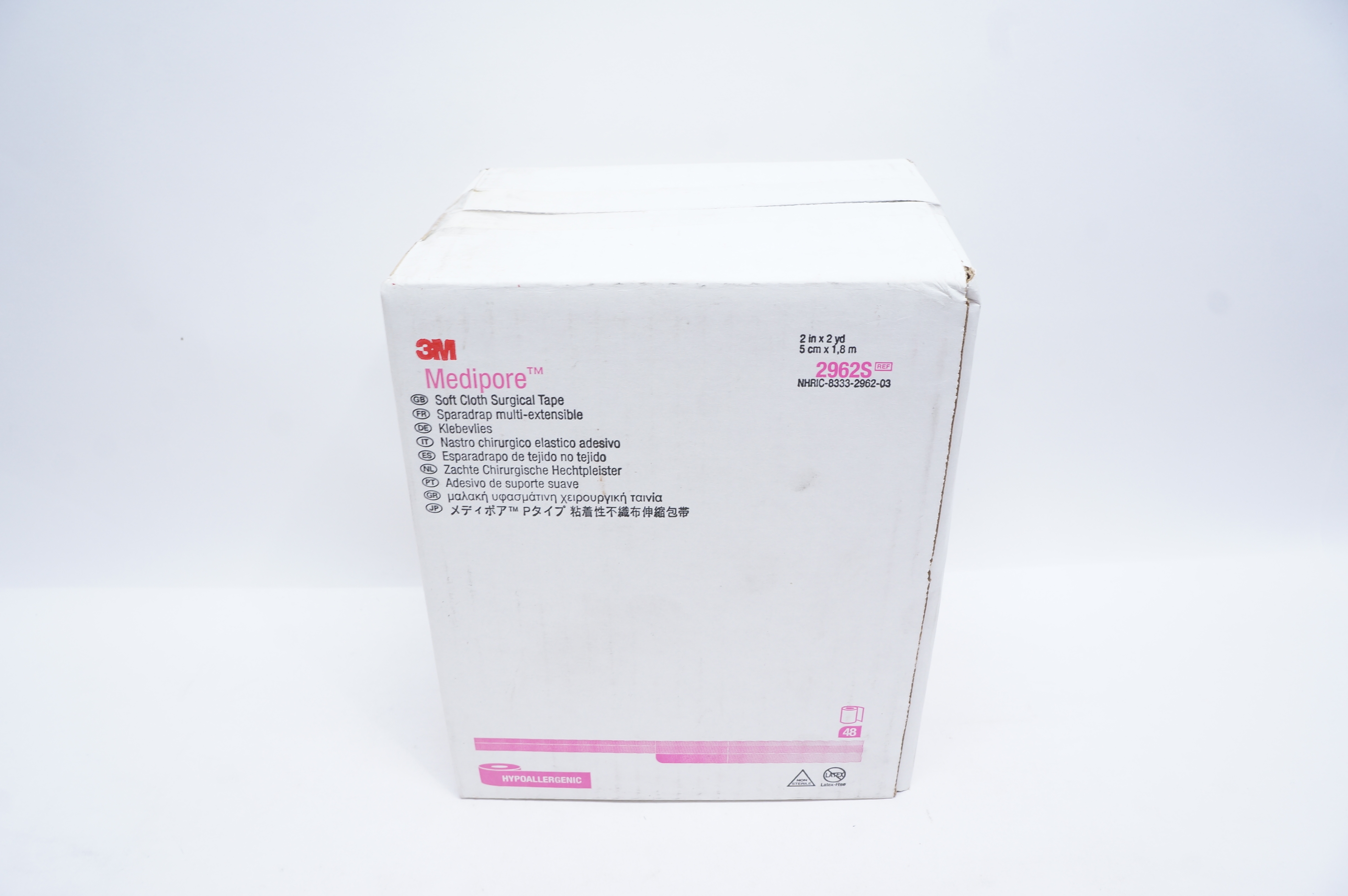 3M 2962S Medipore Soft Cloth Surgical Tape 2inch x 2yd. (x) - Box of 48