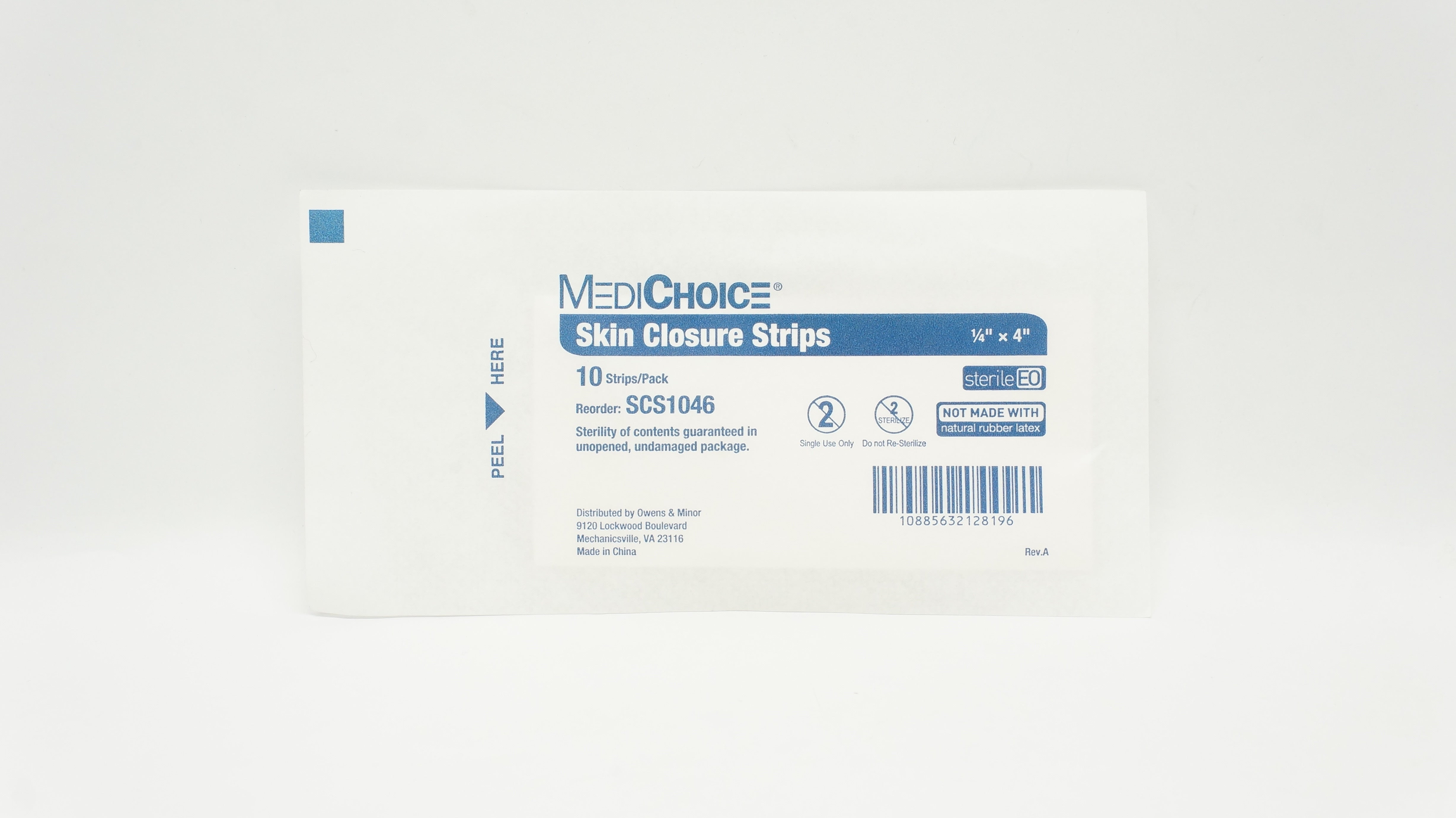 MediChoice SCS1046 Skin Closure Strips 1/4inch x 4inch (x) - Pack of 10