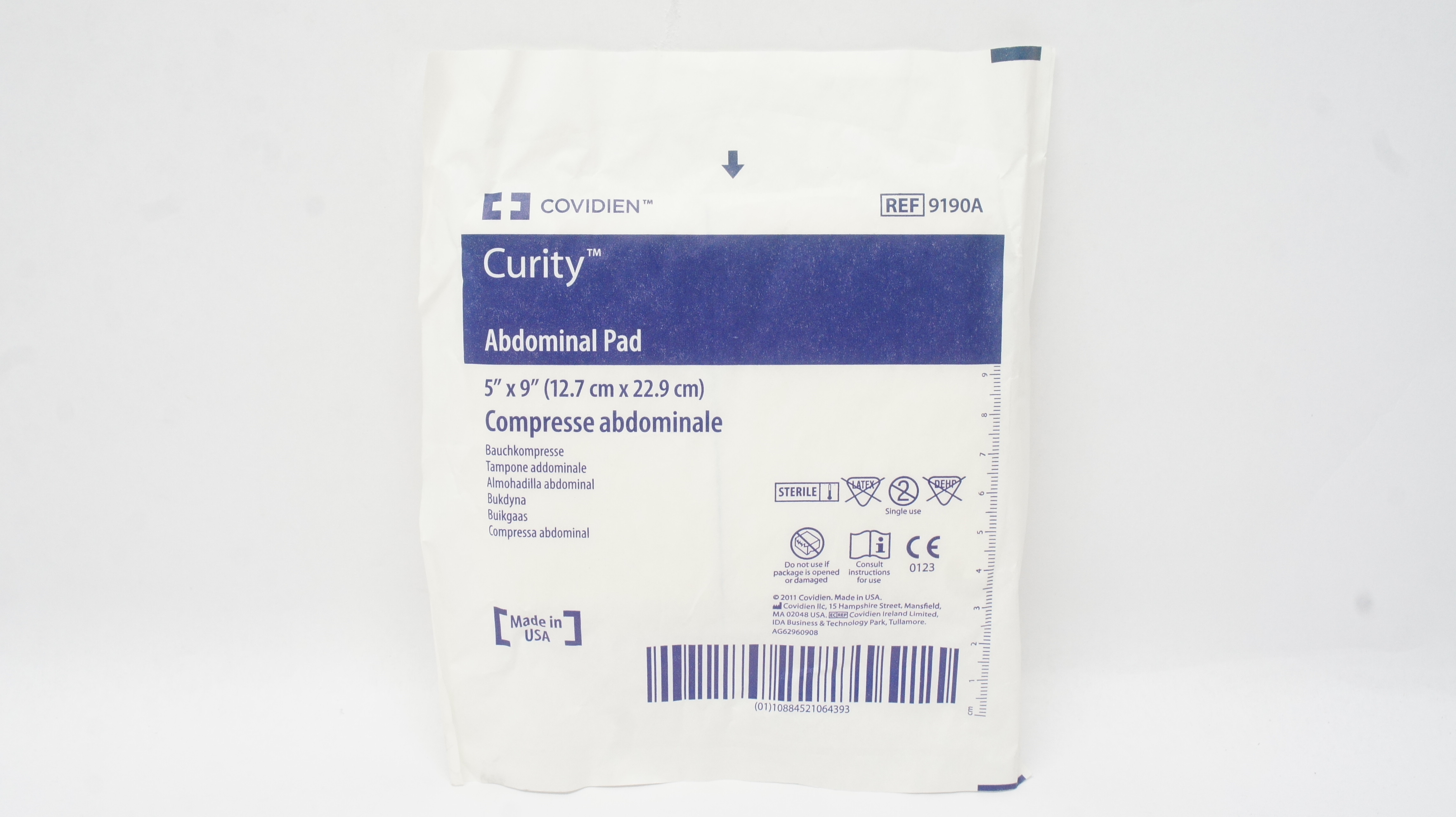 Covidien 9190A Curity Abdominal Pad 5inch x 9inch