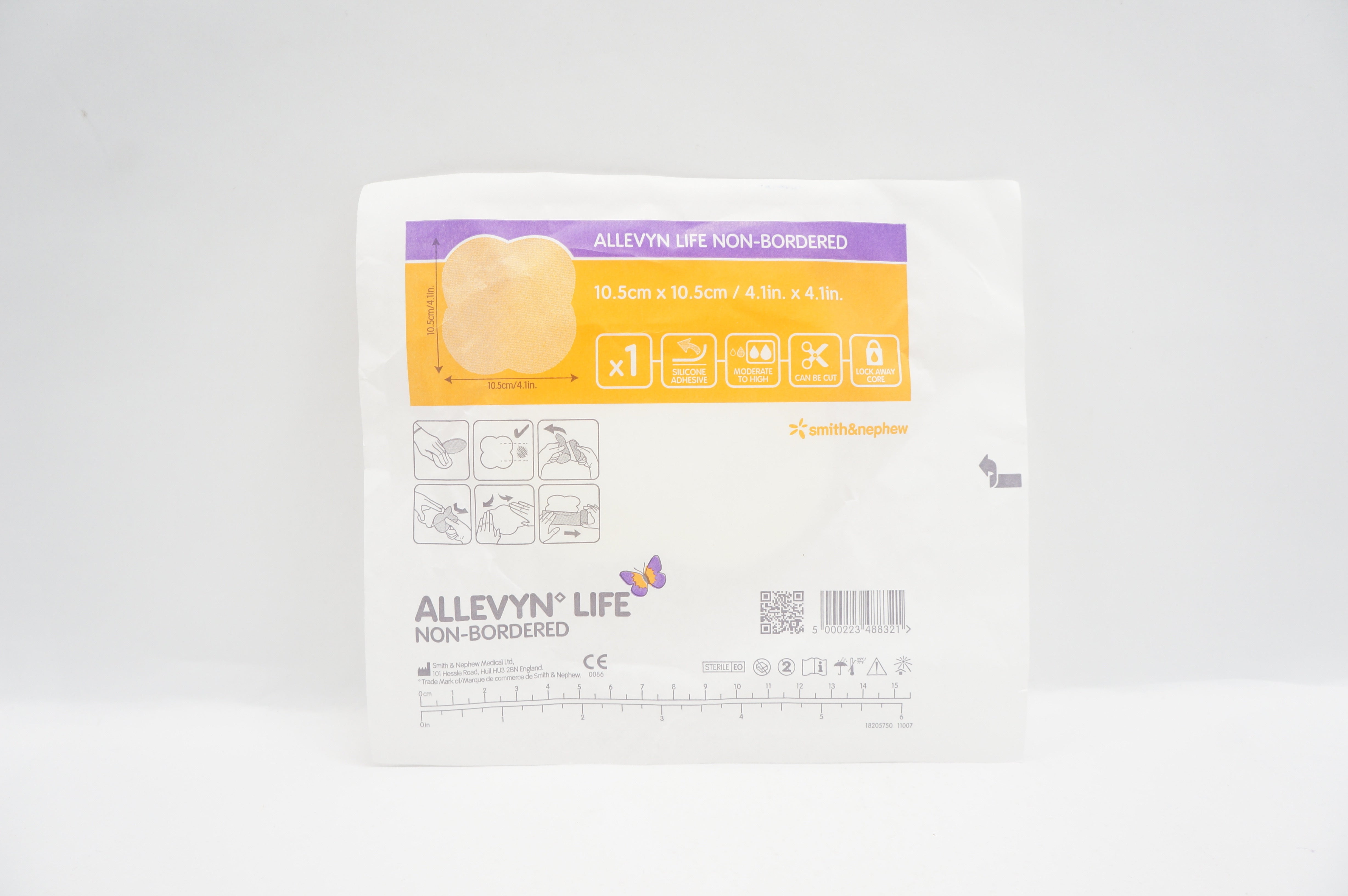 Smith & Nephew 66801748 Soft Silicone Foam Dressing 10.5 x 10.5cm (x)