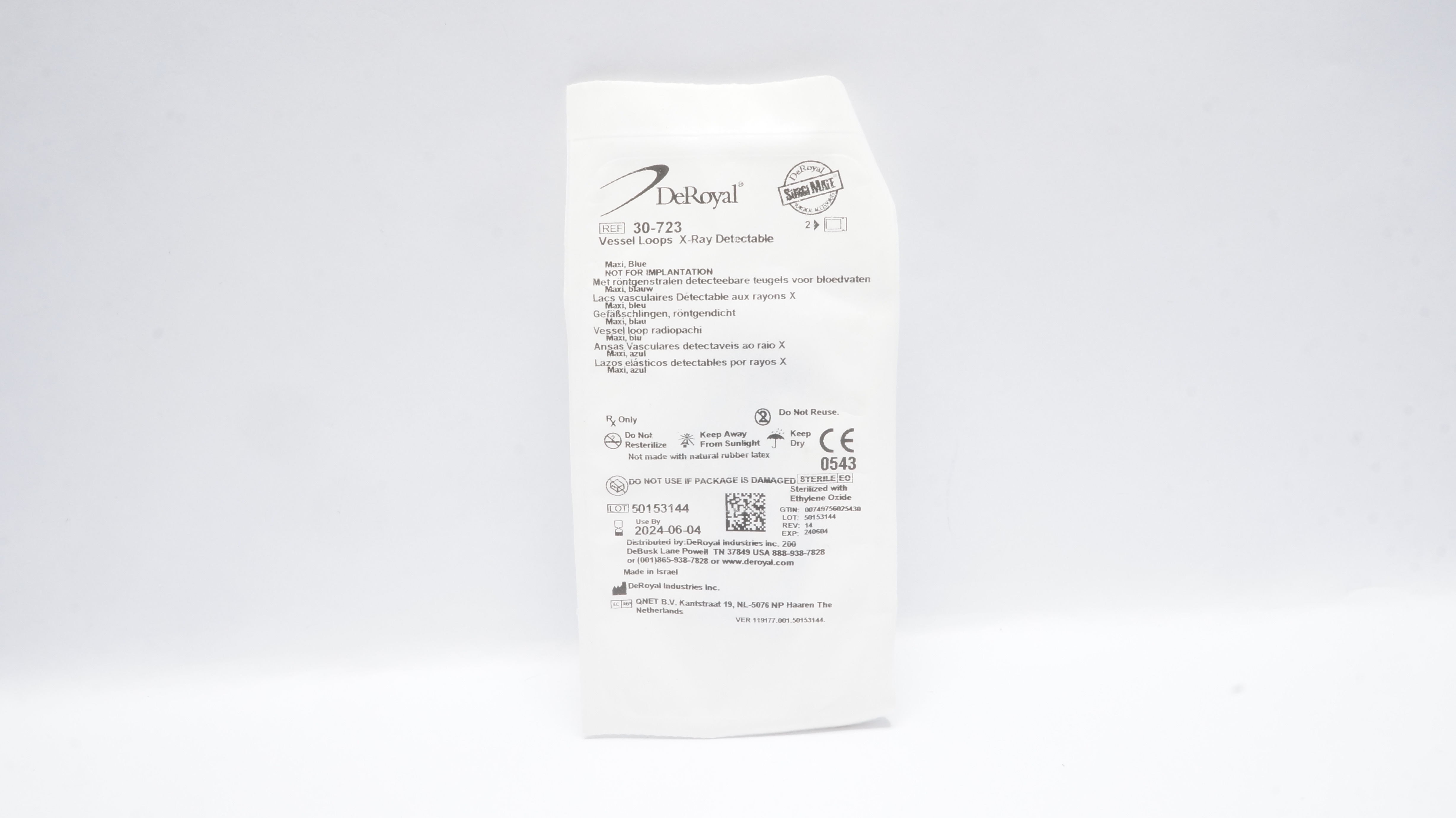 DeRoyal 30-723 Vessel Loops/Maxi/X-Ray Detectable (x) - Pack of 2