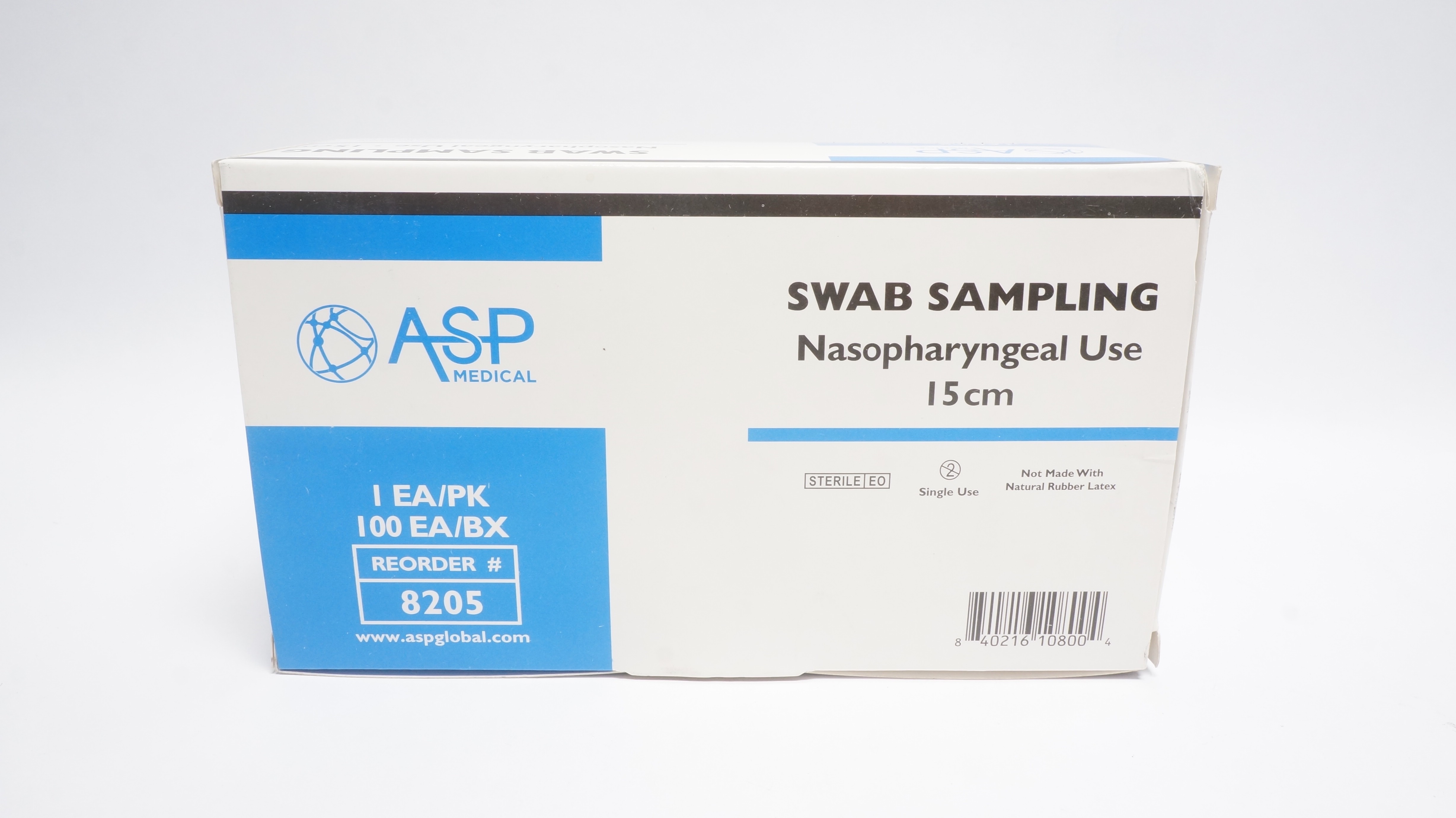ASP Medical 8205 Swab Sampling Nasopharyngeal Use 145cm - Box of 100 (x)