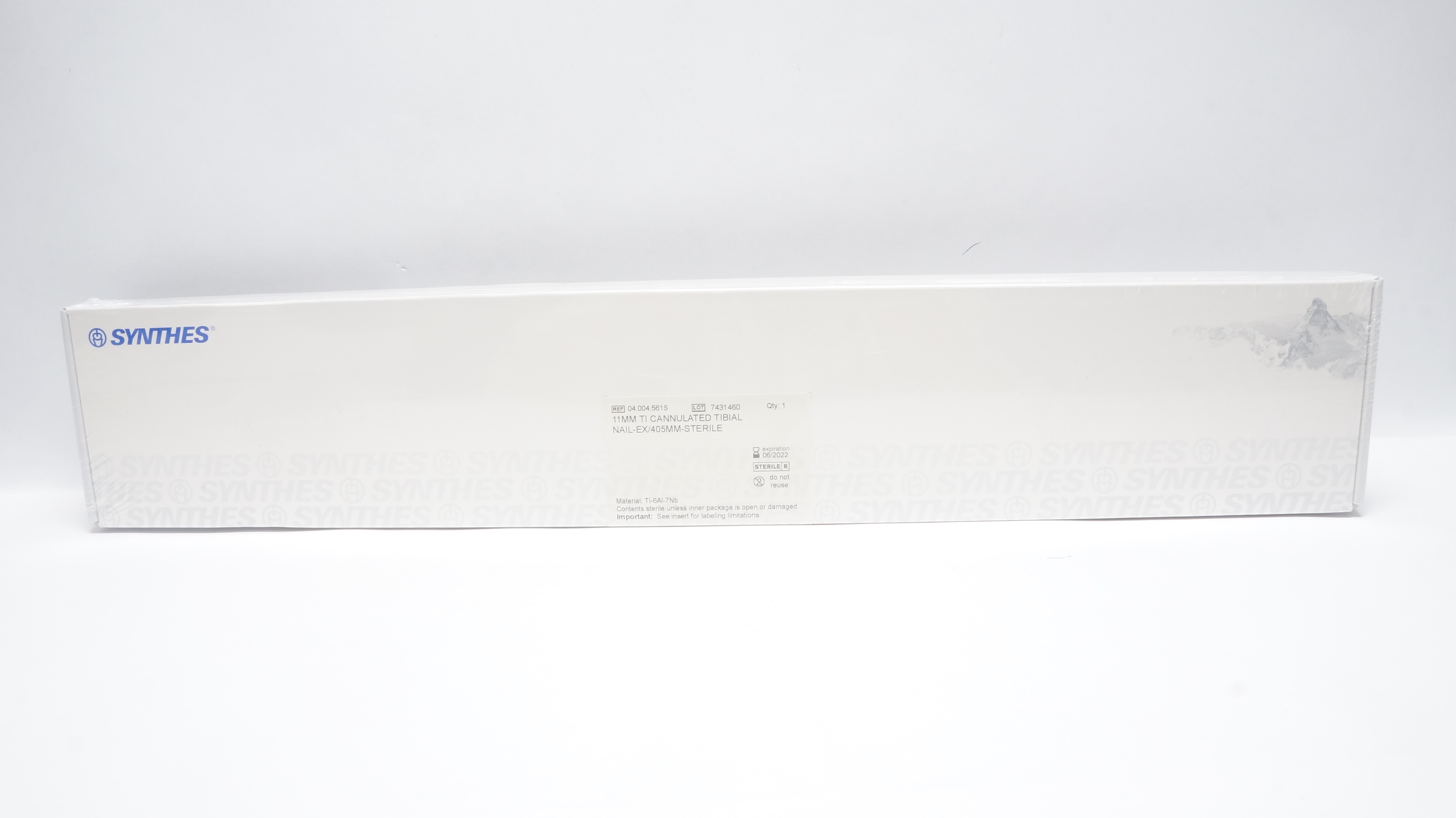 Synthes 04.004.561S 11mm TI CANNULATED TIBIAL NAIL-EX/405mm-Sterile (x)