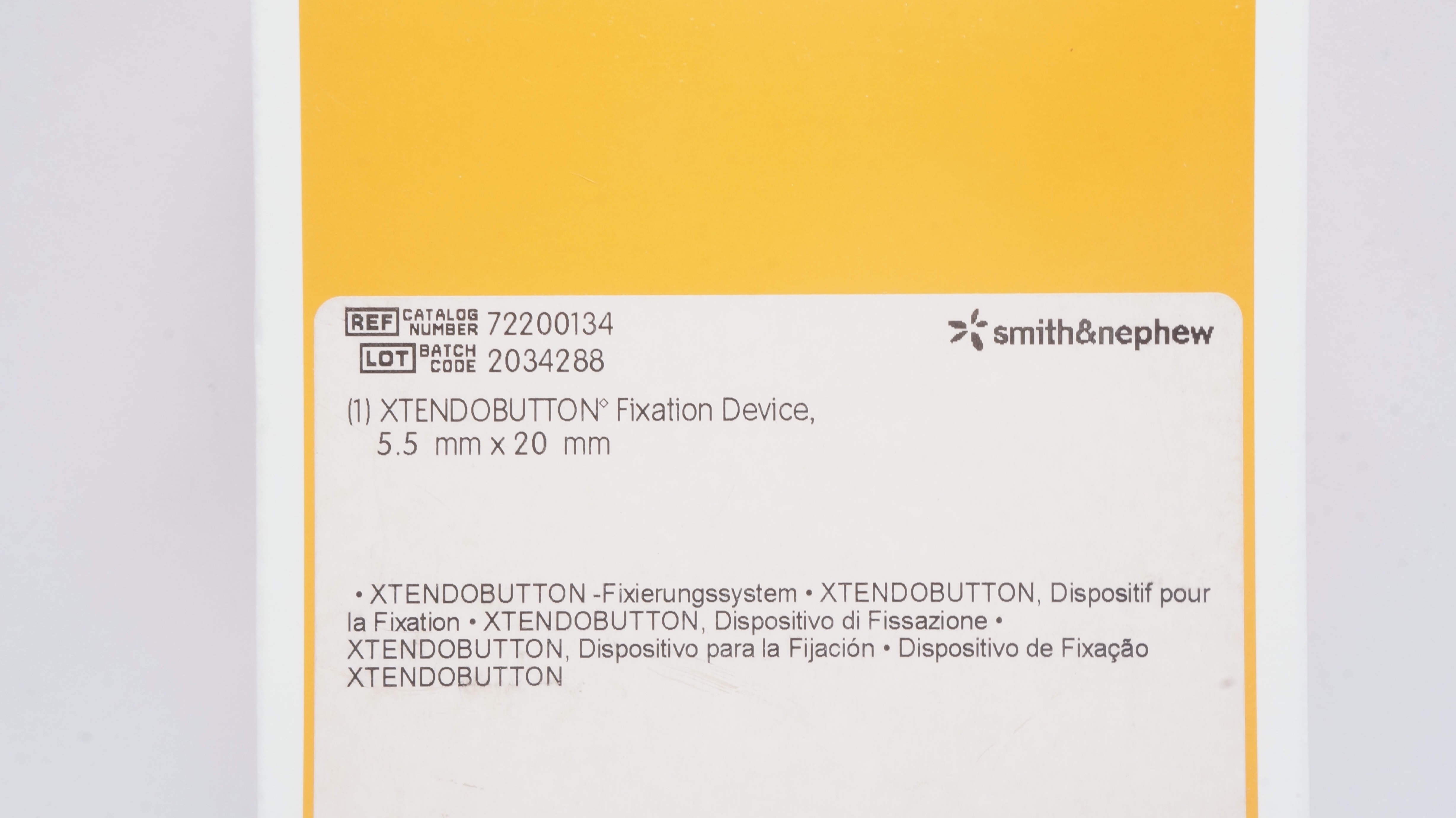 Smith&Nephew 72200134 Xtendobutton Fixation Device, 5.5mmx 20mm (x)
