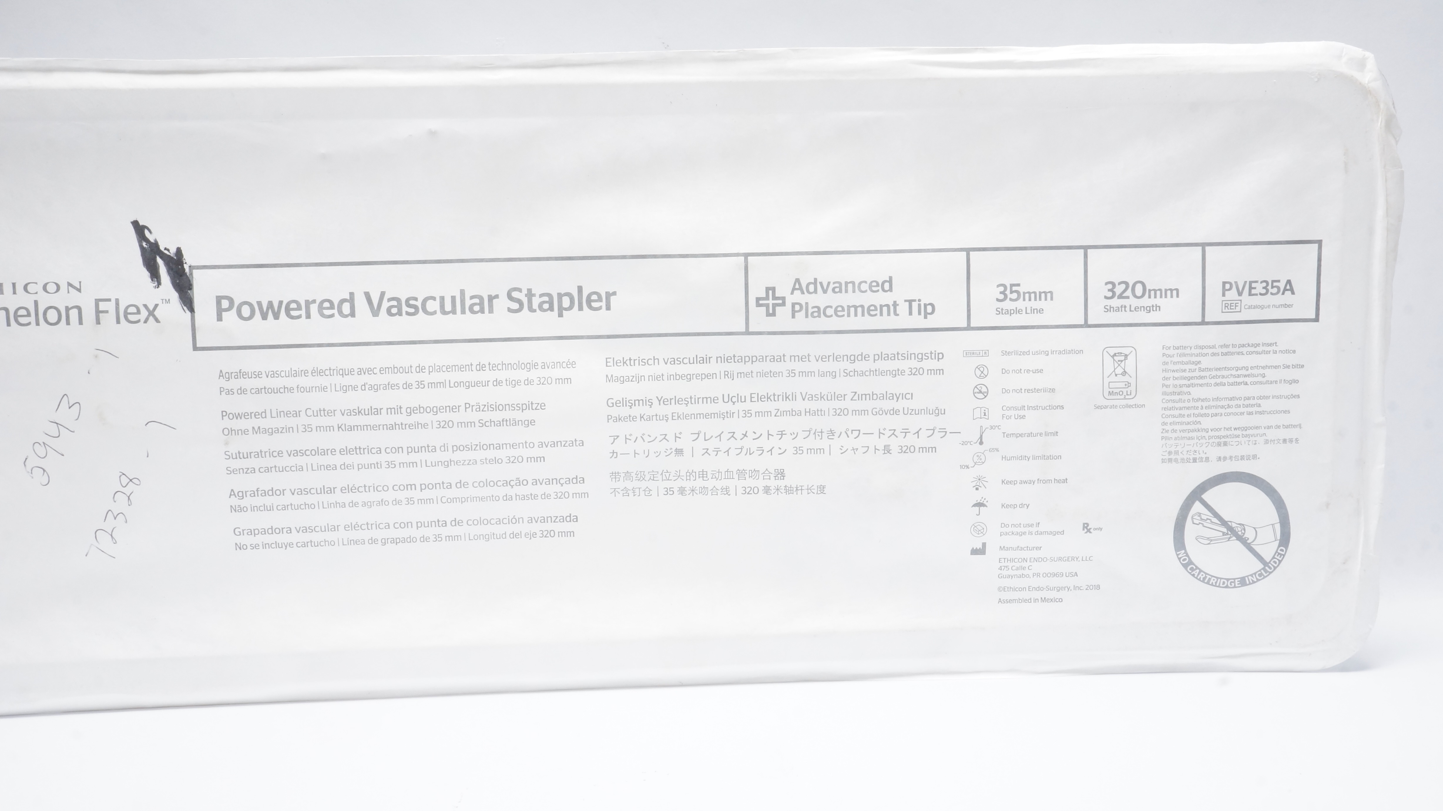 Ethicon PVE35A ECHELON Flex 35 Powered Vascular Stapler 35mm x 320mm
