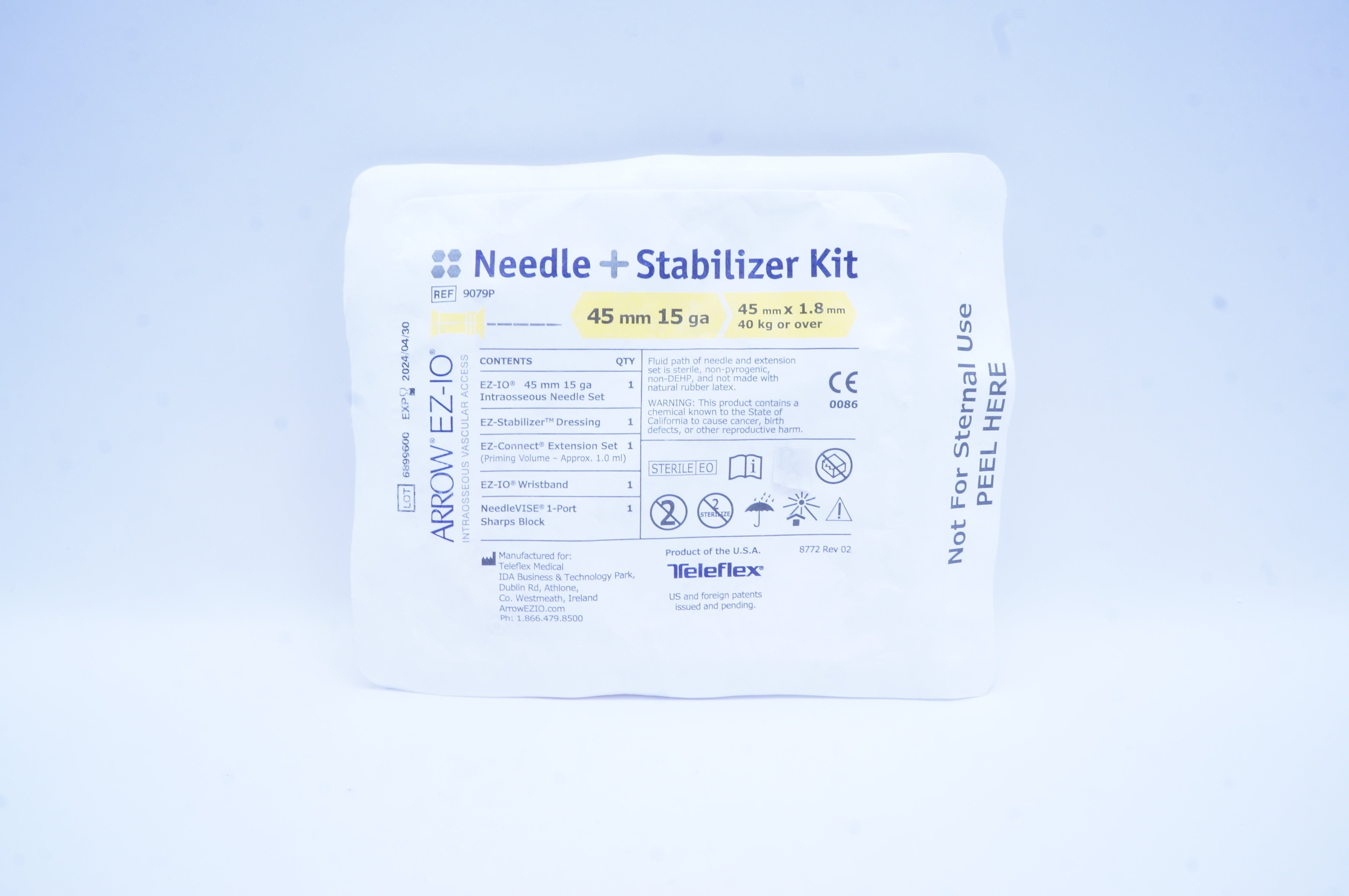 Teleflex 9079P Ndle + Stabilizer Kit 45mm x 15G.