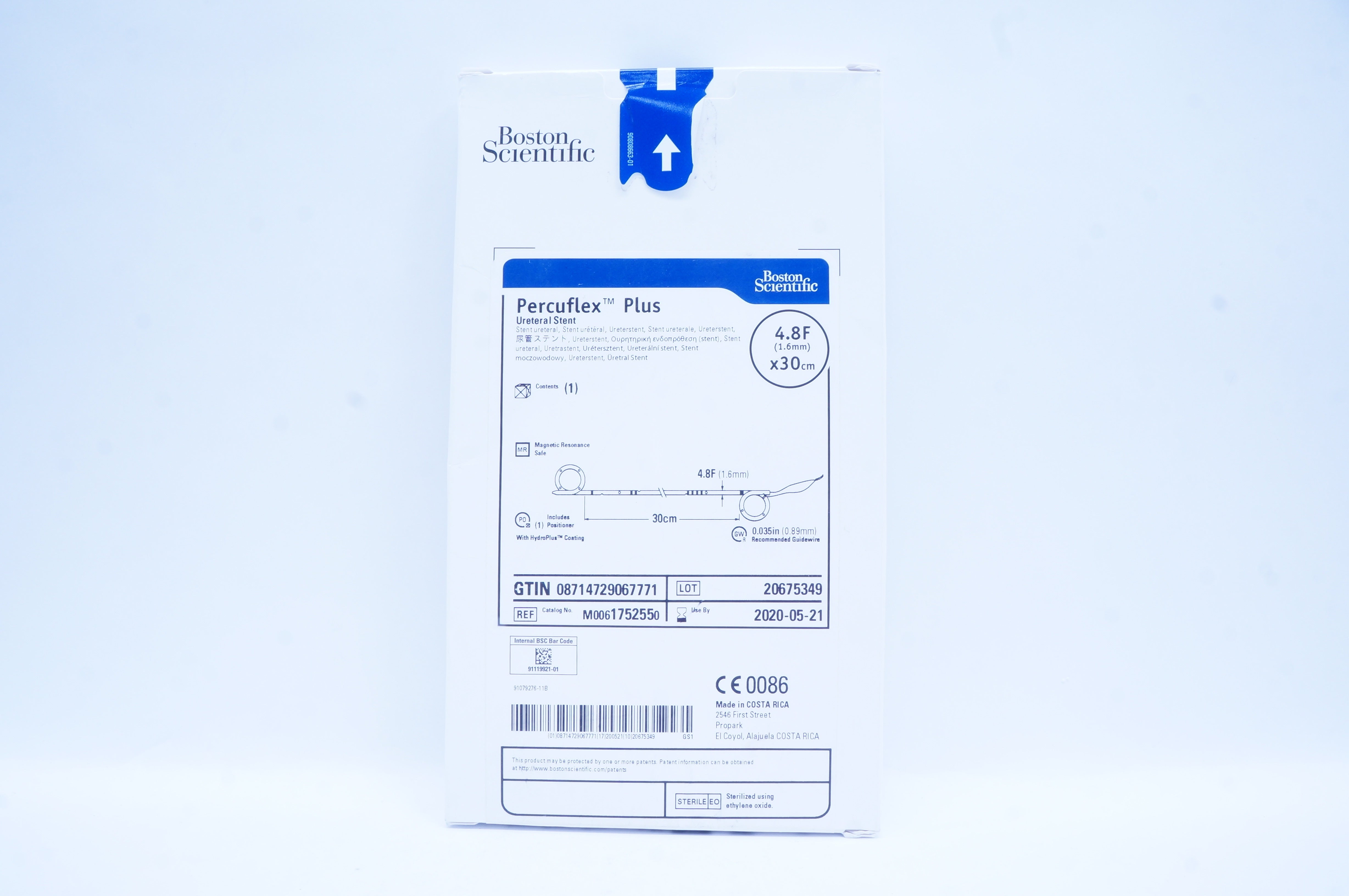 Boston Scientific M0061752550 Percuflex Plus Ureteral Stnt 4.8F x 30cm (x)