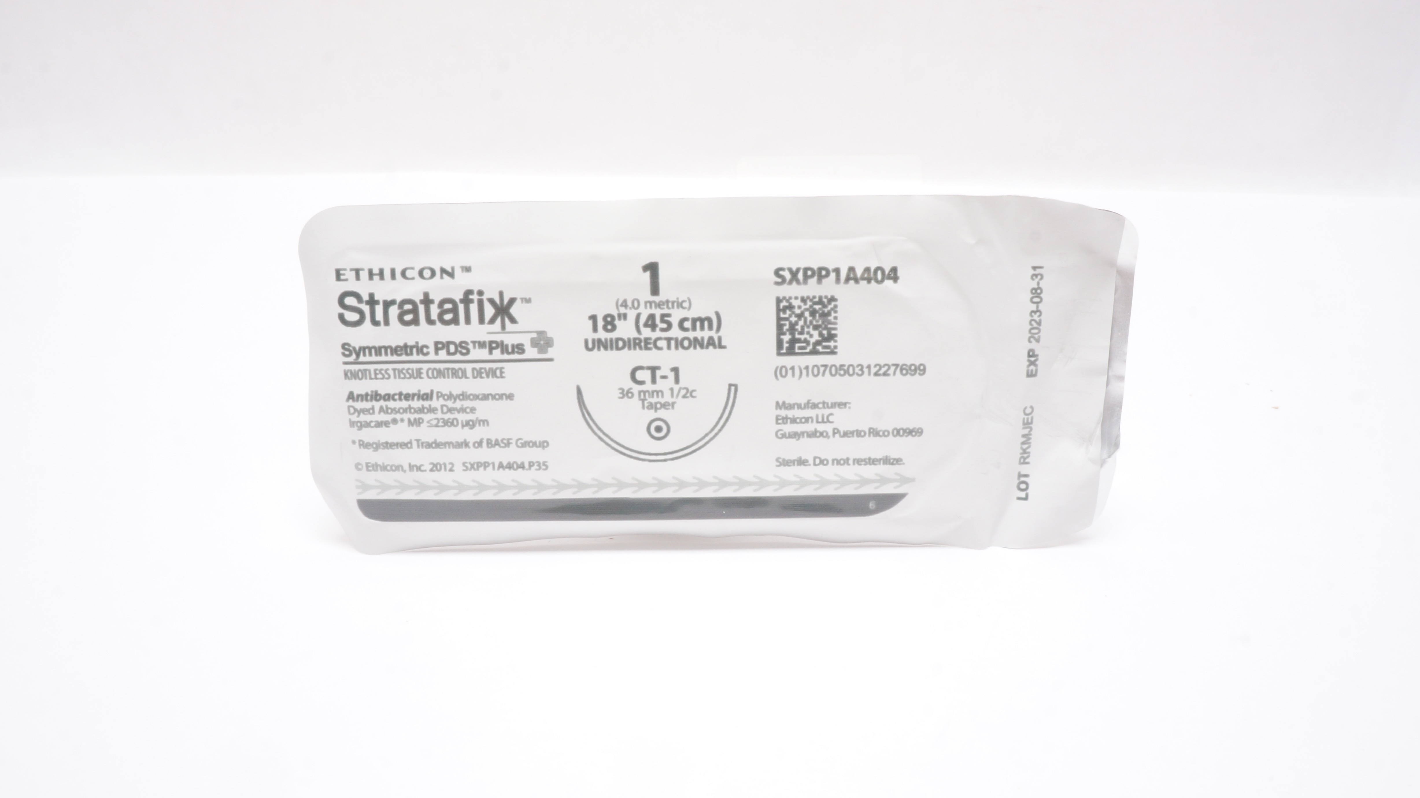 Ethicon SXPP1A404 1 Stratafix Tissue Control Device CT-1 36mm 1/2c Taper 18inch