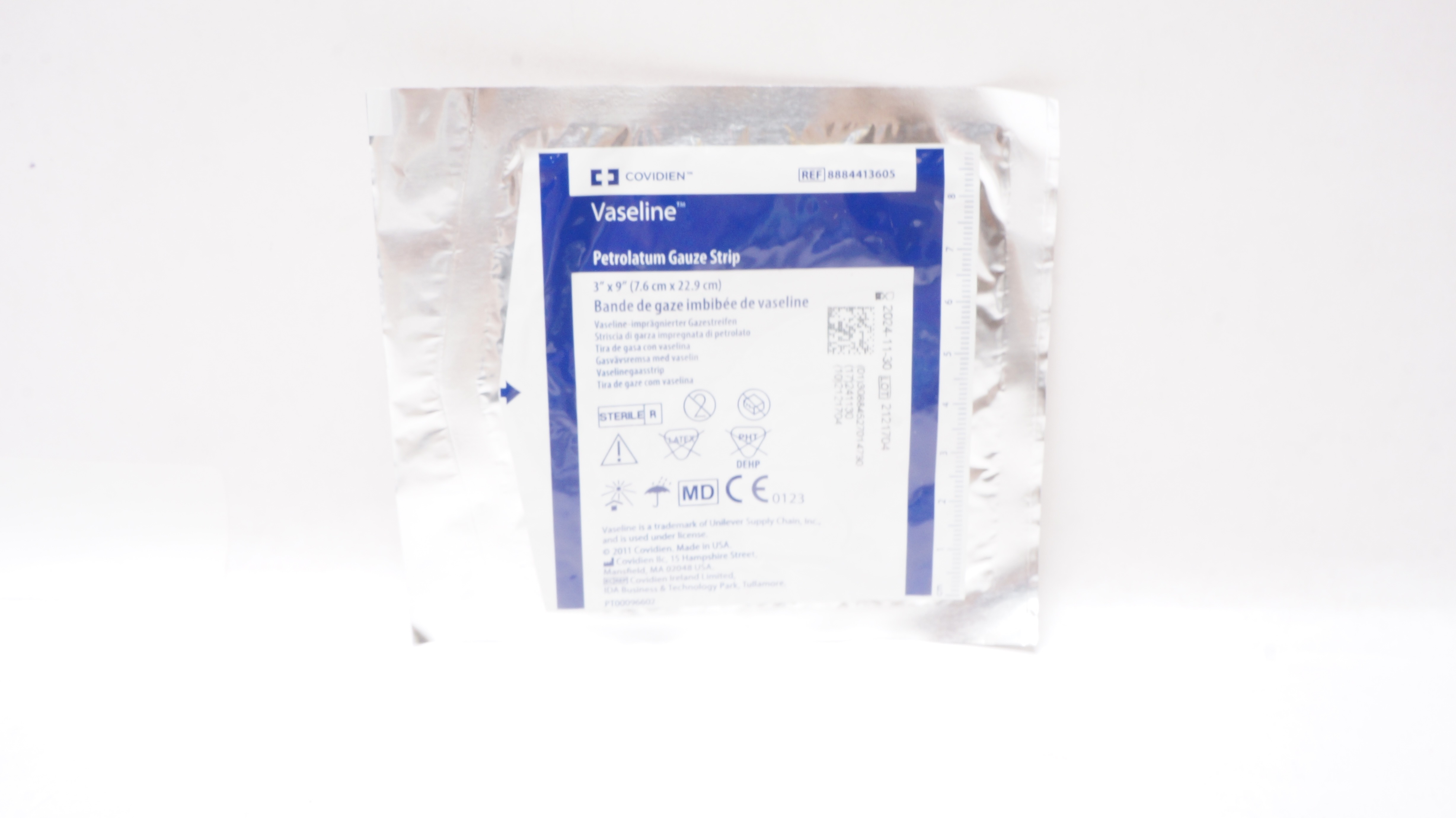 Covidien 8884413605 Vaseline Petrolatum Gauze Strip 3inch x 9inch
