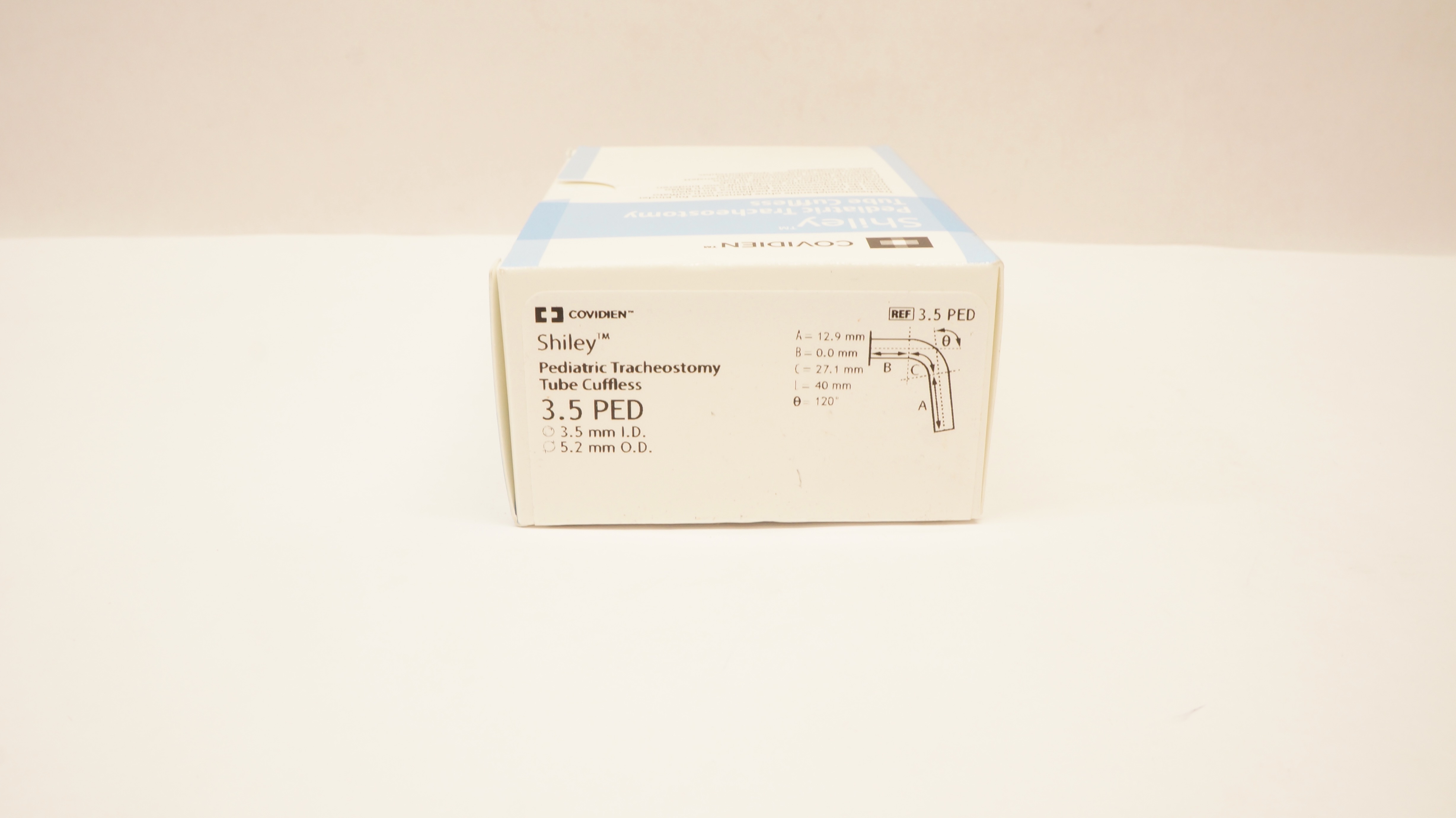 Covidien 3.5PED Shiley Pediatric Tracheosotomy Tube Cuffless 3.5 ID 5.2mm OD (x)