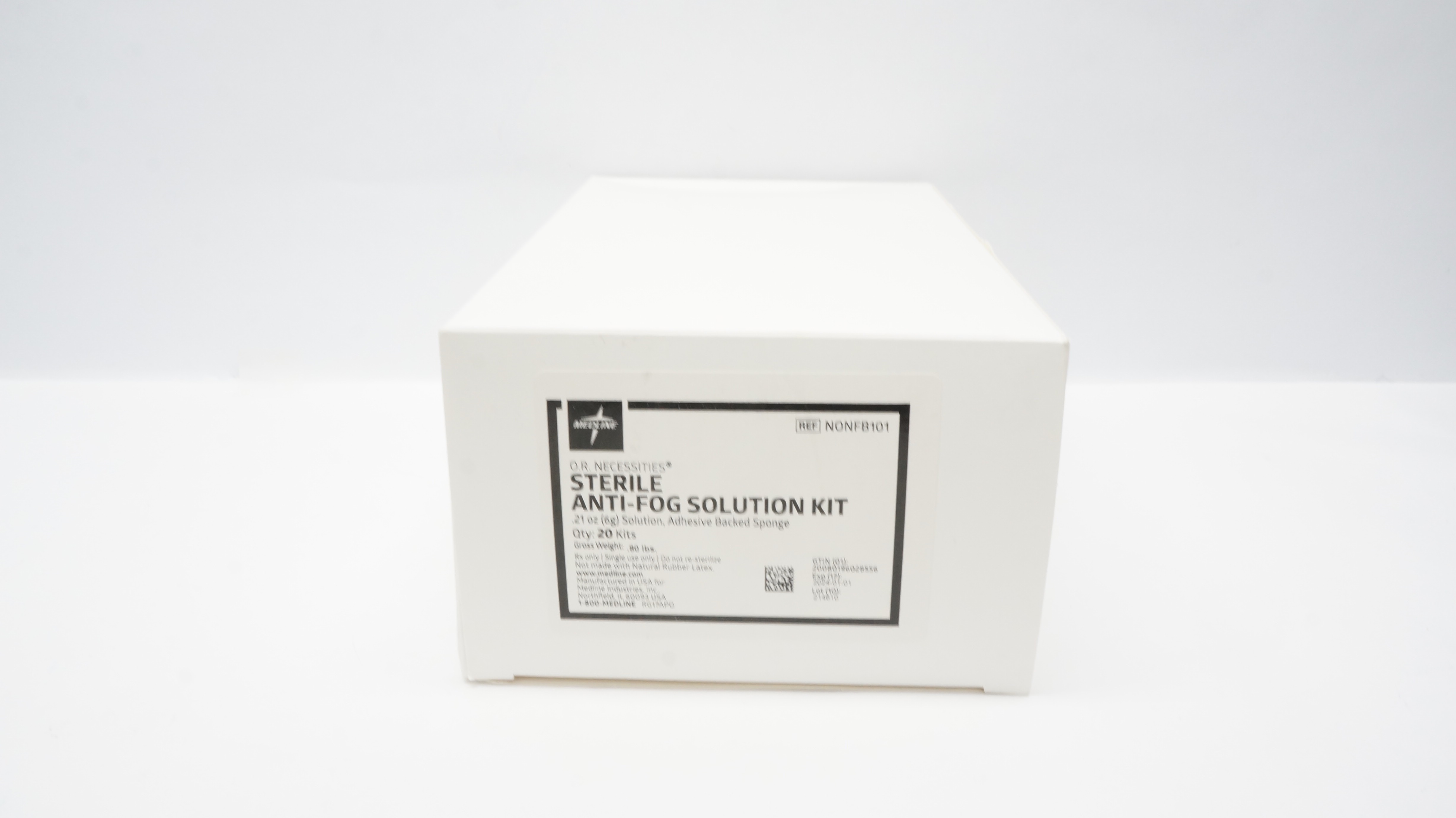 Medline NONFB101 Anti-Fog Solution Kit, 21oz - Box of 20 Kits (x)