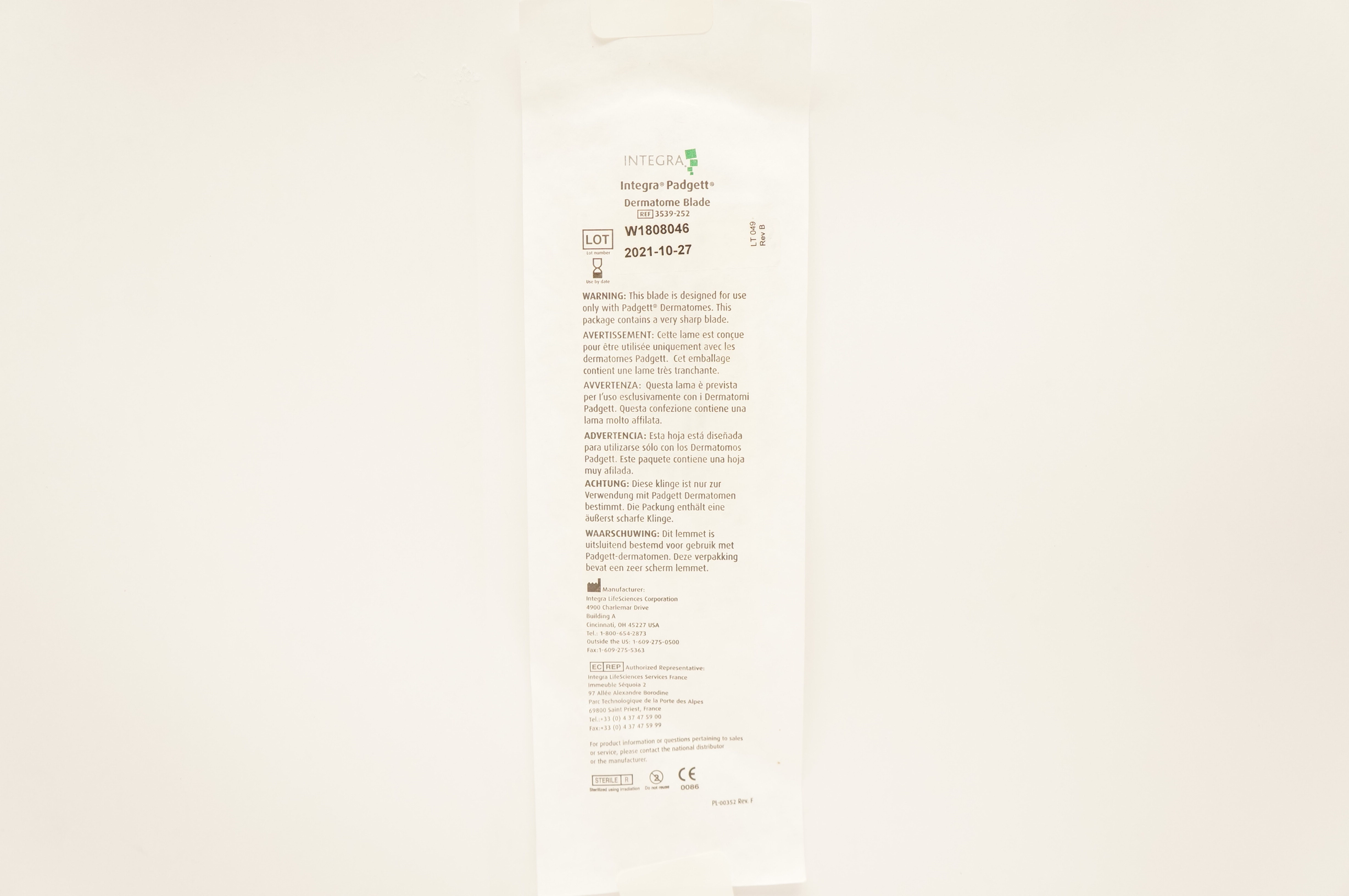 Integra 3539-252 Padgett Dermatome Blade (x)