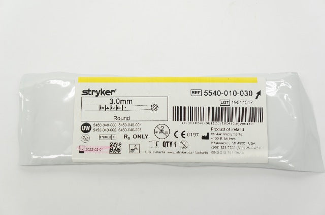Stryker 5540-010-030 Extended Round Fine Diamond Bur 3.0mm (x)