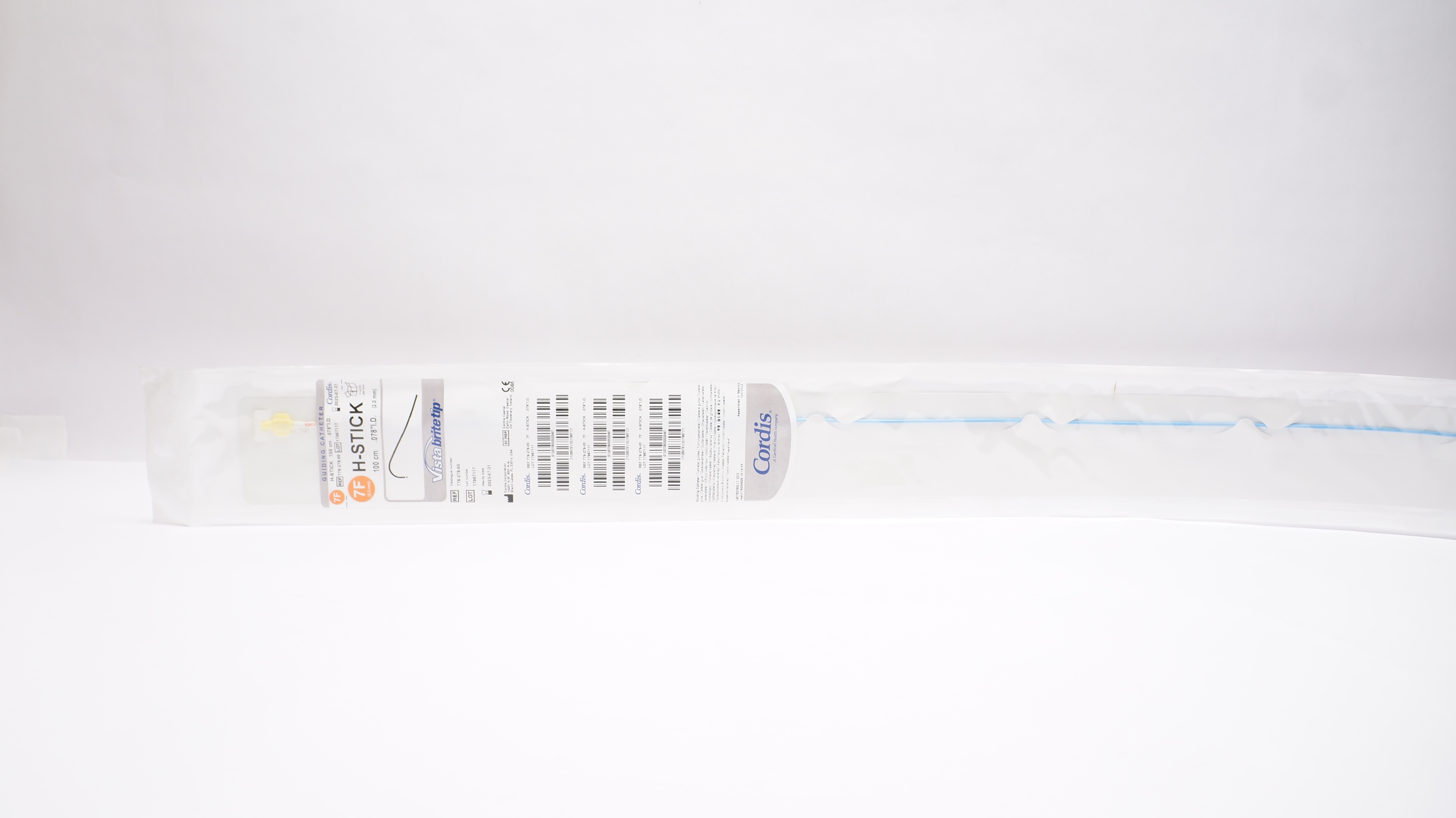 Cordis 778-278-00 VistaBriteTip H-Stick Guiding Cath. 7F x .078inch x 100cm (x)