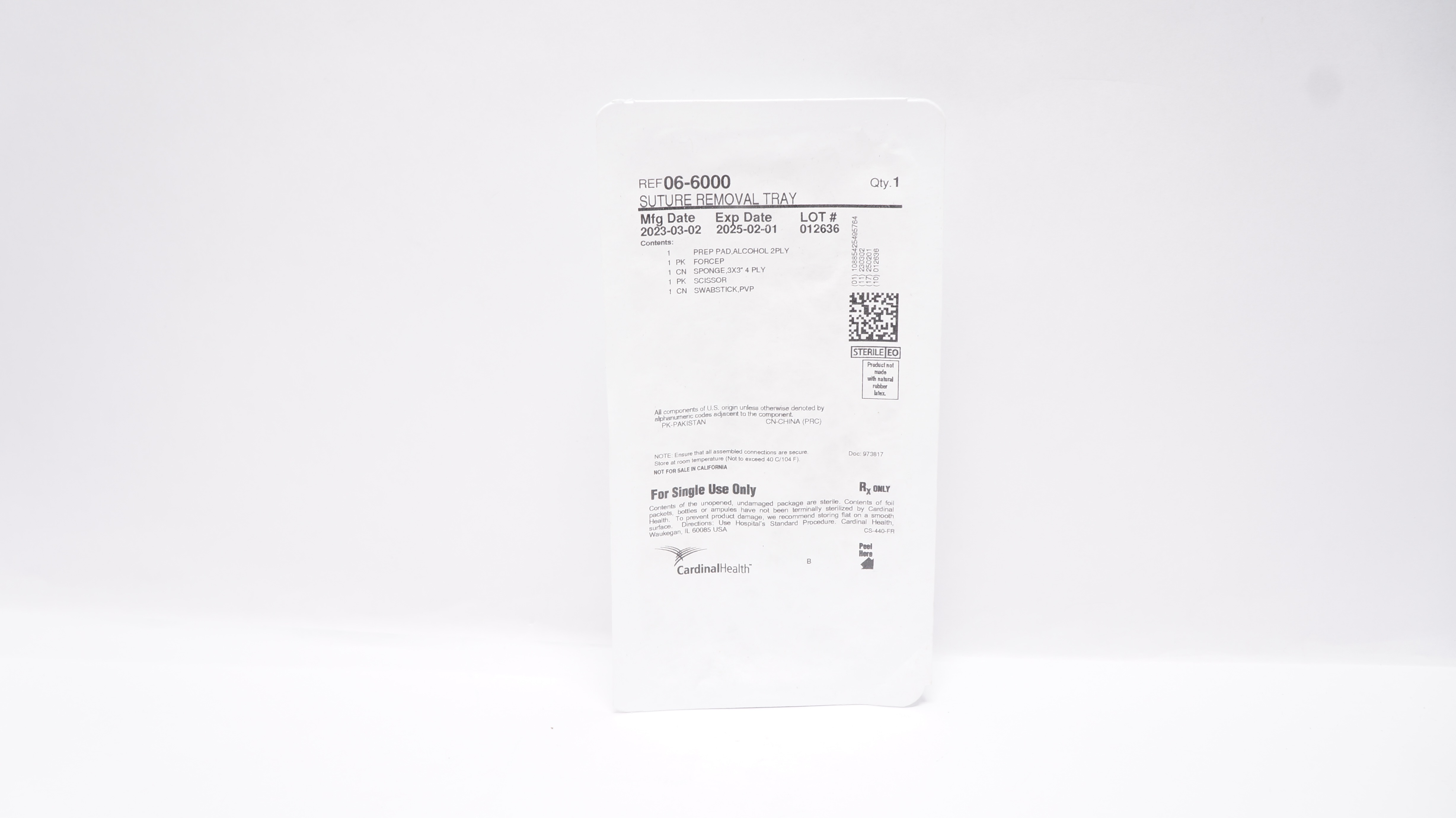 Cardinal Health 06-6000 Stre Removal Tray
