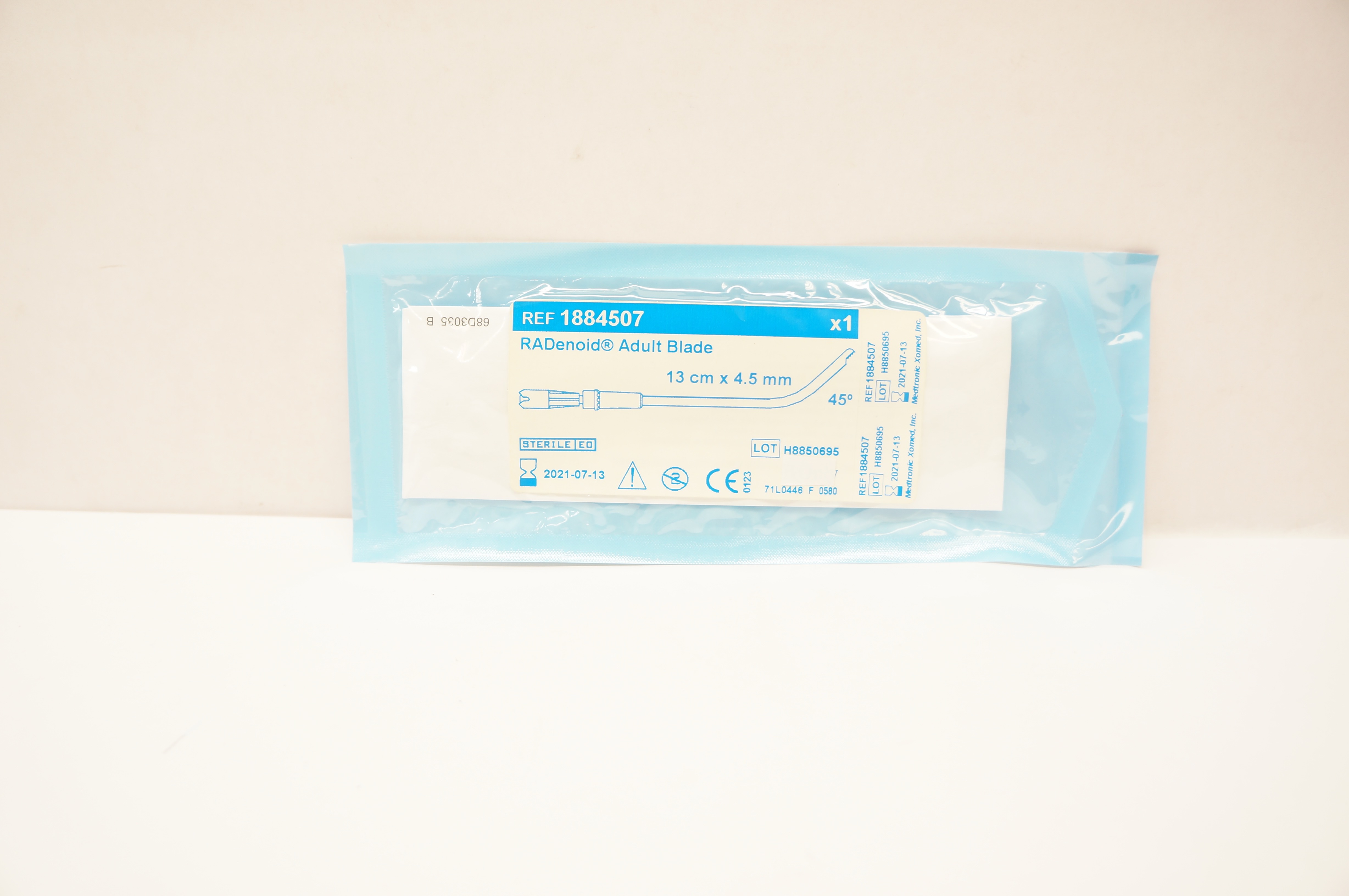 Medtronic 1884507 RADenoid Adult Blade 13cm x 4.5mm 45Degree (x)
