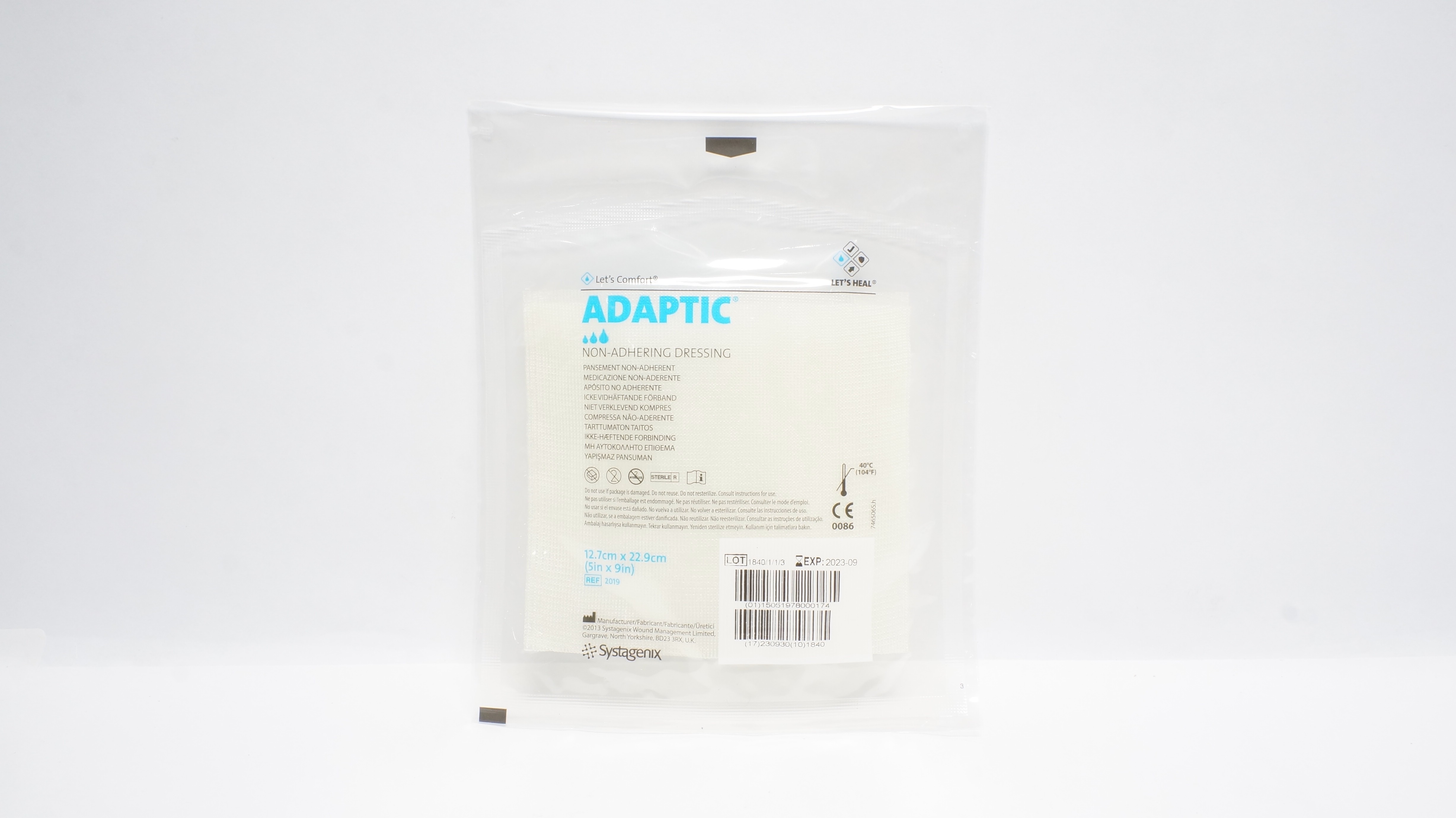 Systagenix 2019 Adaptic NON-Adhering Dressing 5inch x 9inch (x)