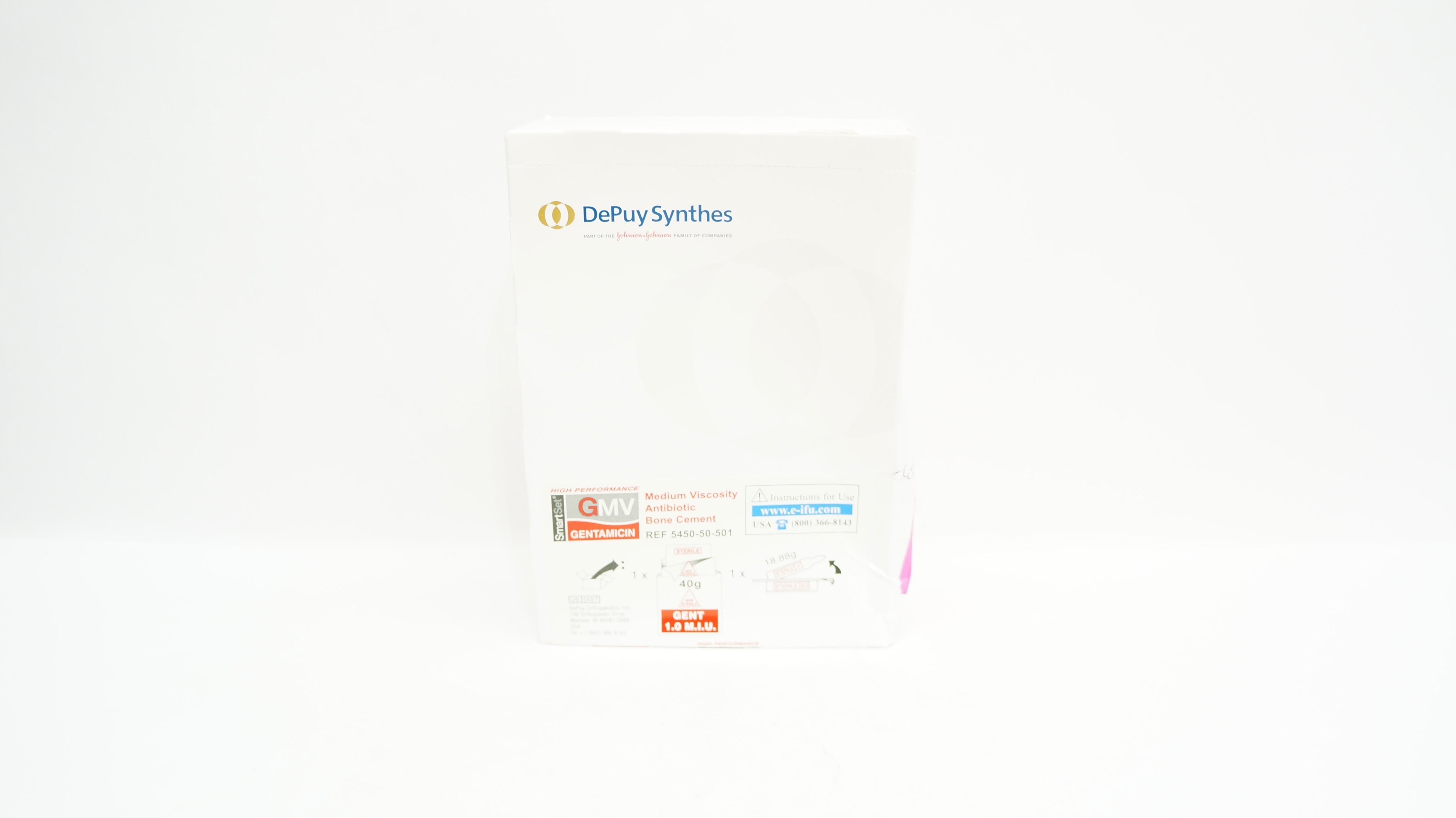 DePuy 5450-50-501 SmartSet GMV Gentamicin Antibiotic Bone Cement 40g (x)