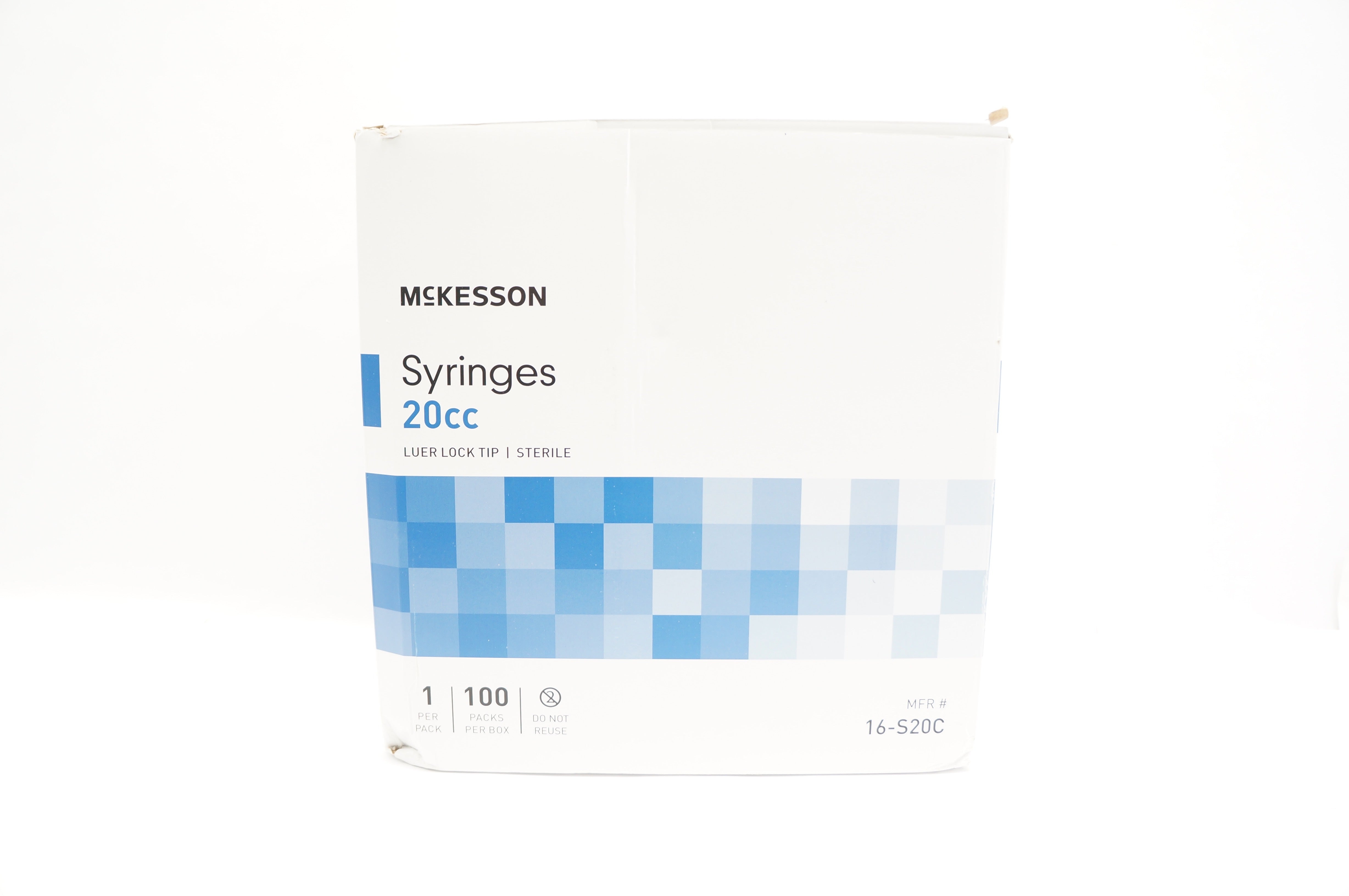 Mckesson 16-S20C Syringes 20cc Luer Lock Tip - Box of 100