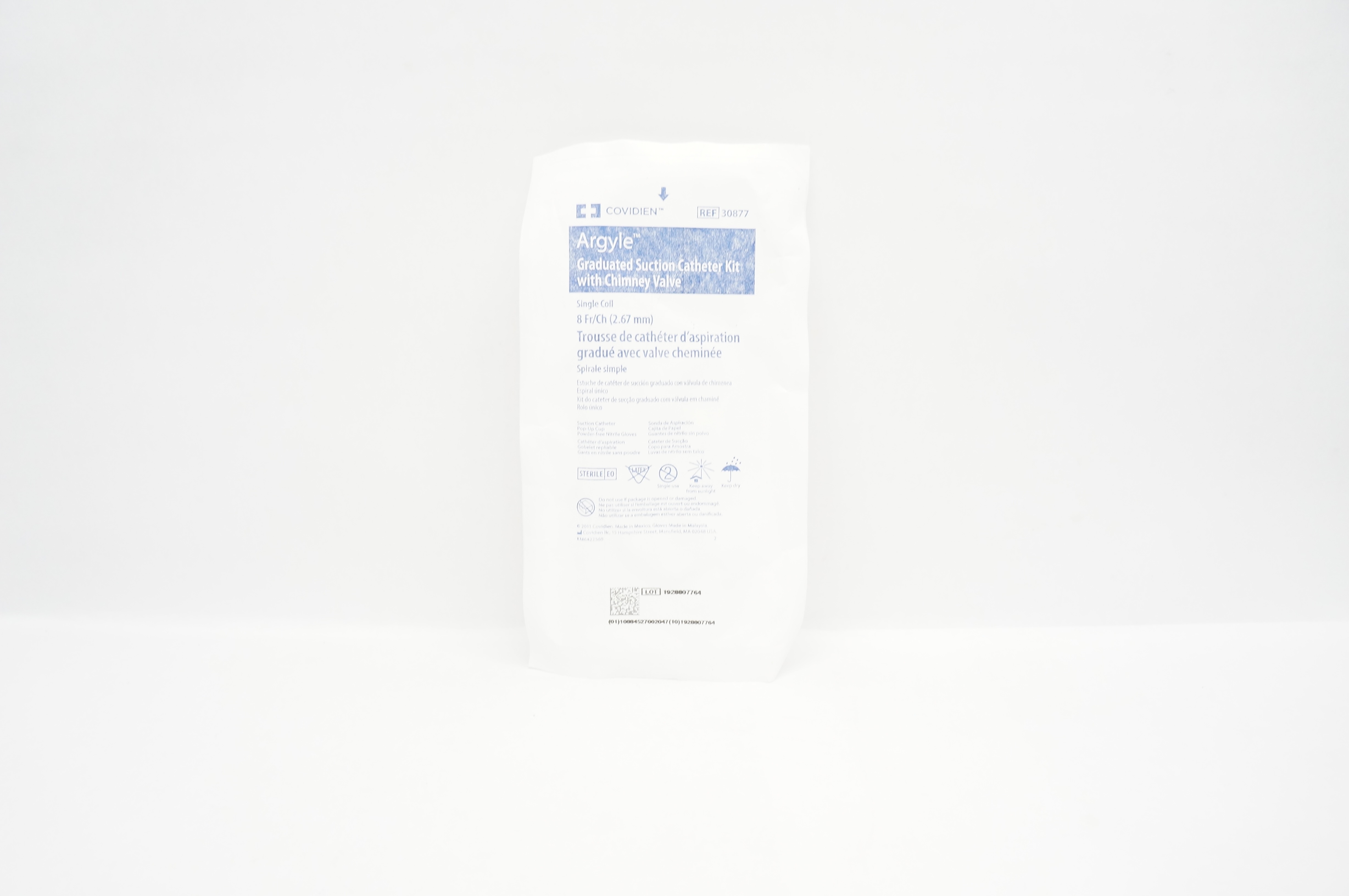 Covidien 30877 Argyle Graduated Suction Cath. Kit With Chimney Valve 8Fr/Ch