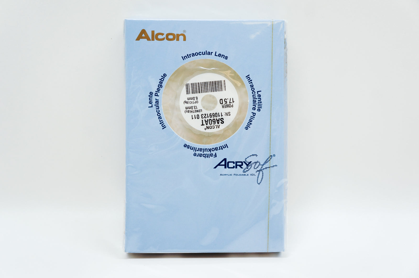 Alcon SA60AT Intraocular Lens 17.5D, Length 13mm, Optic 6.0mm (x)
