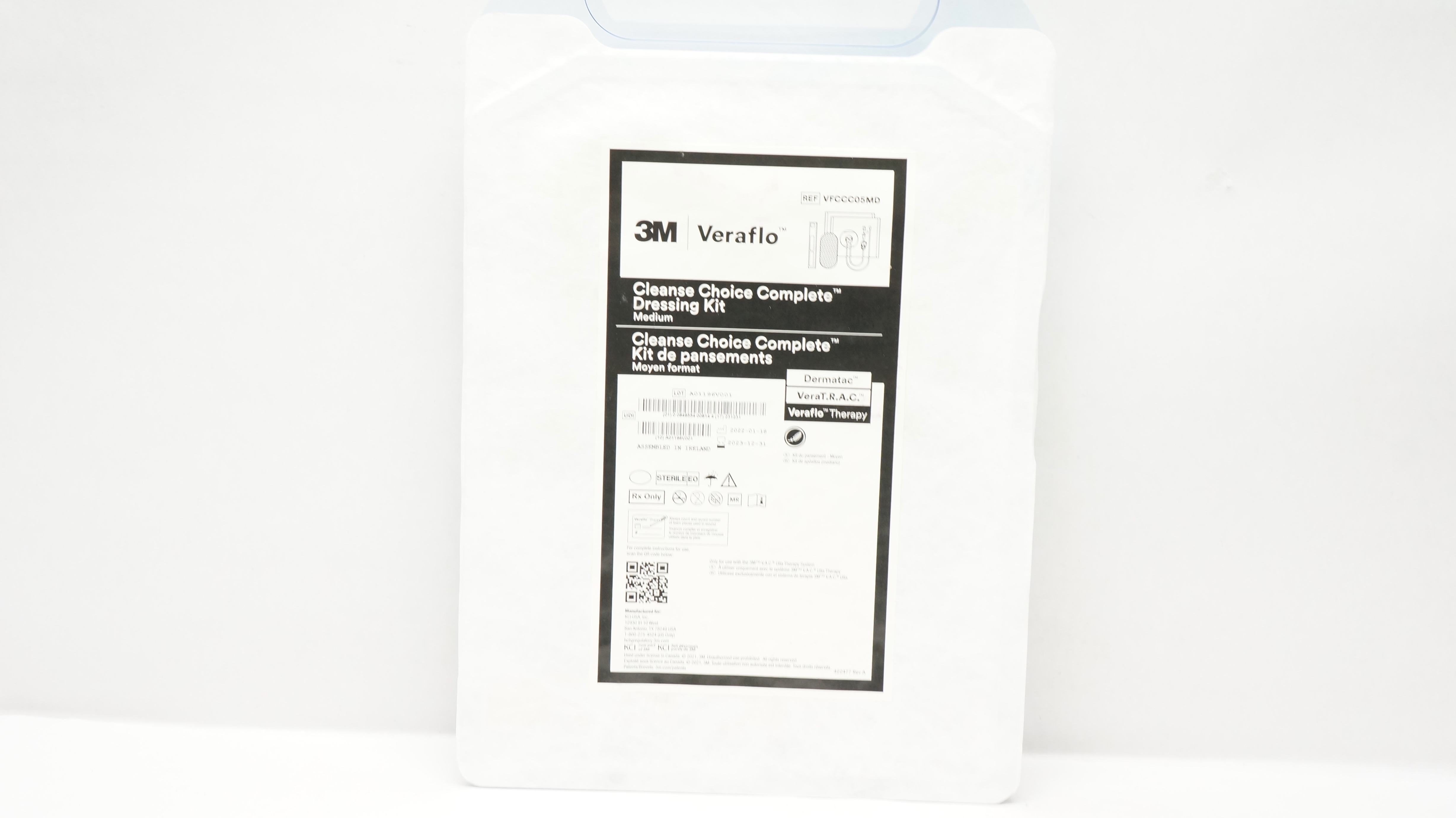 3M VFCCC05MD Veraflo Cleanse Choice Complete Dressing Kit, Medium (x)