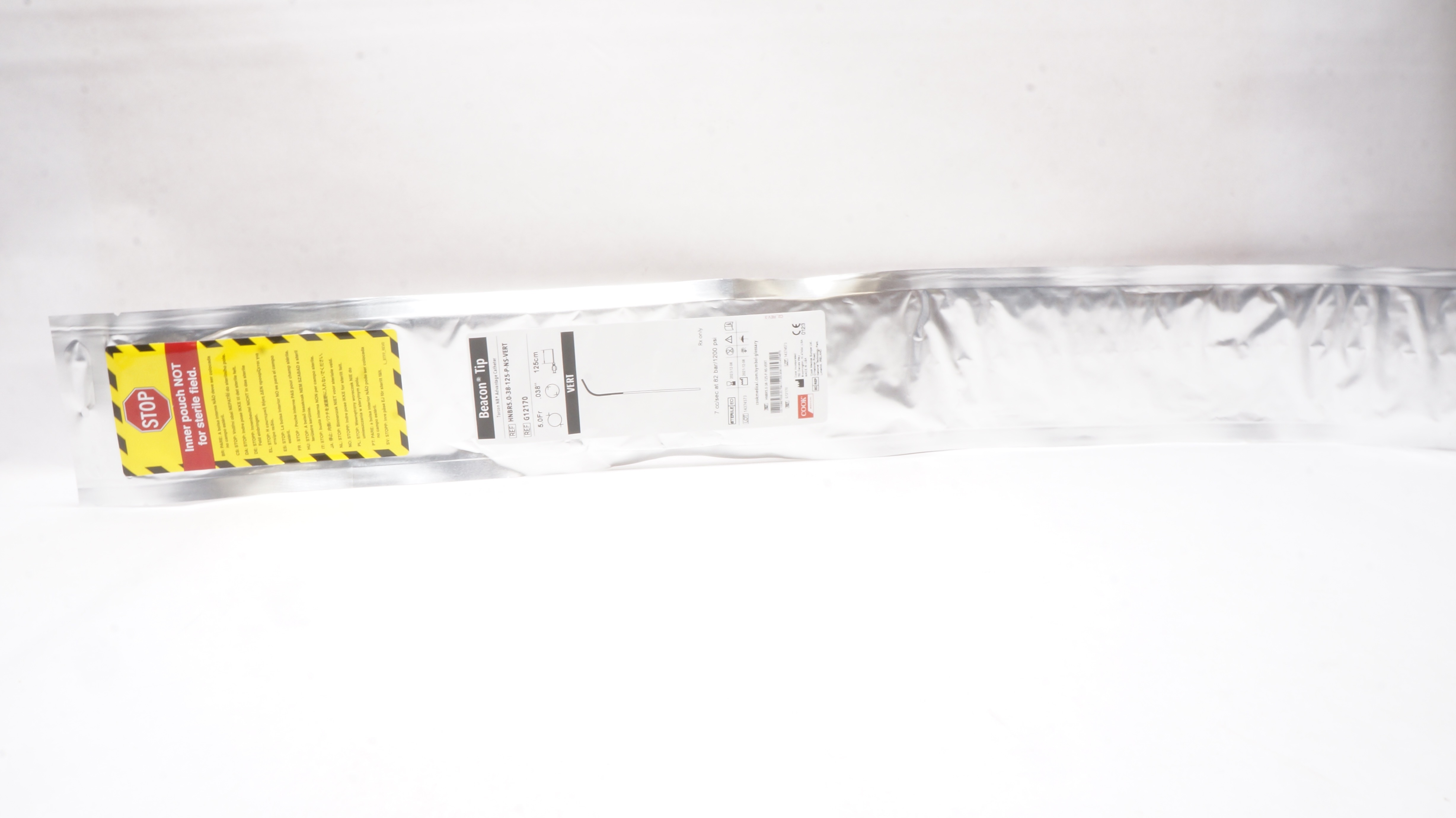 Cook Medical G12170 Beacon Tip Torcon NB Advantage Catheter 5.0Fr .038inch 125cm