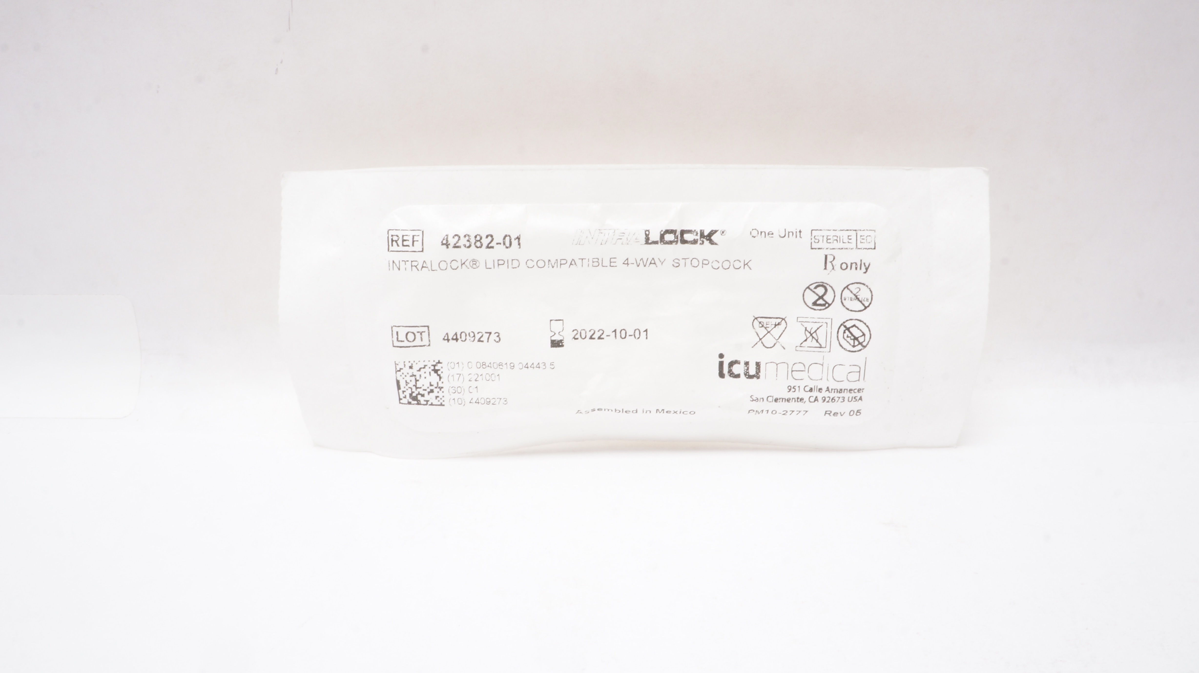 Icu Medical 42382-01 Intralock Lipid Compatible 4-Way Stopcock (x)