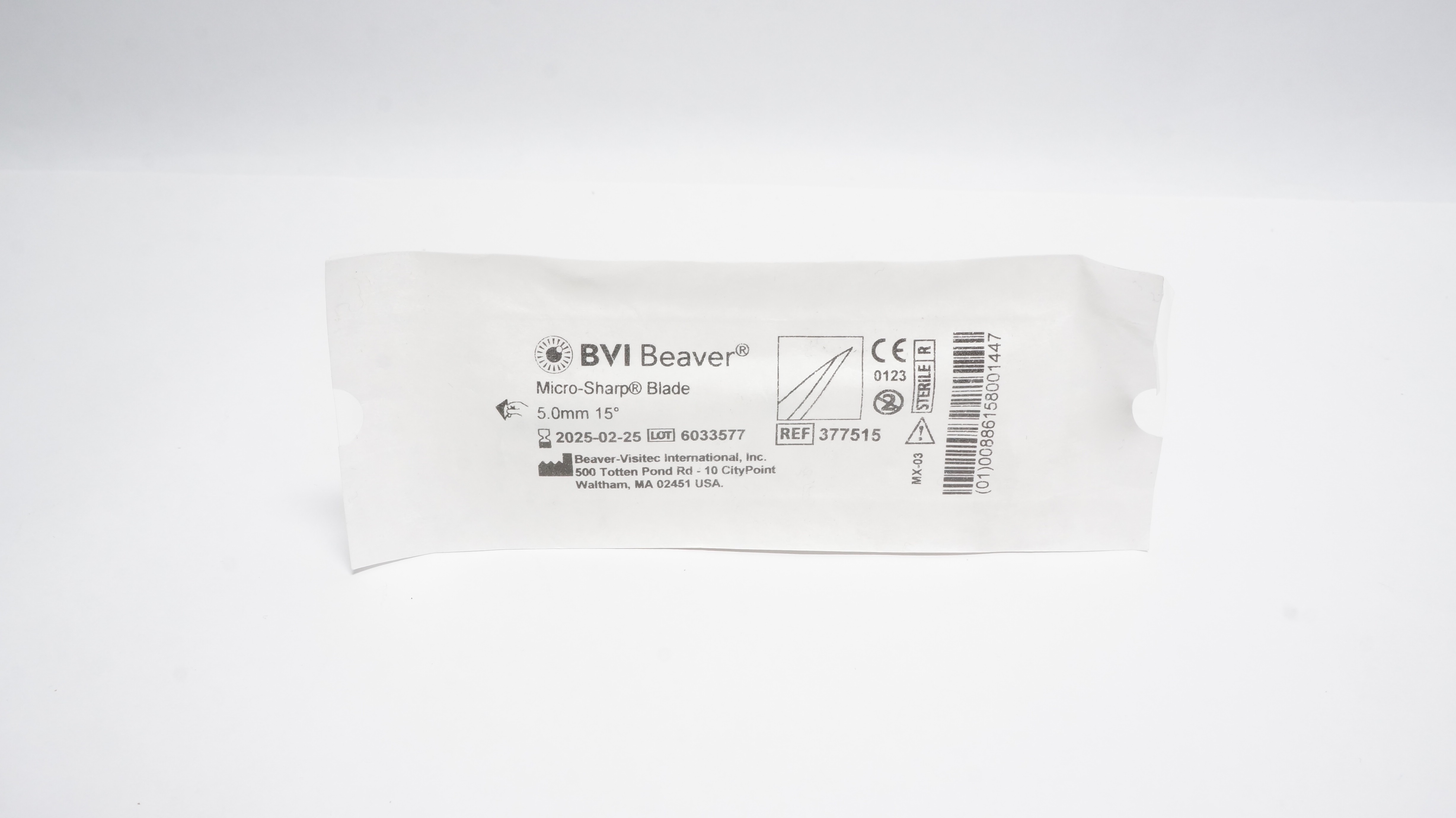 BVI Beaver 377515 Micro-Sharp Blade 5.0mm 15 degree (x)
