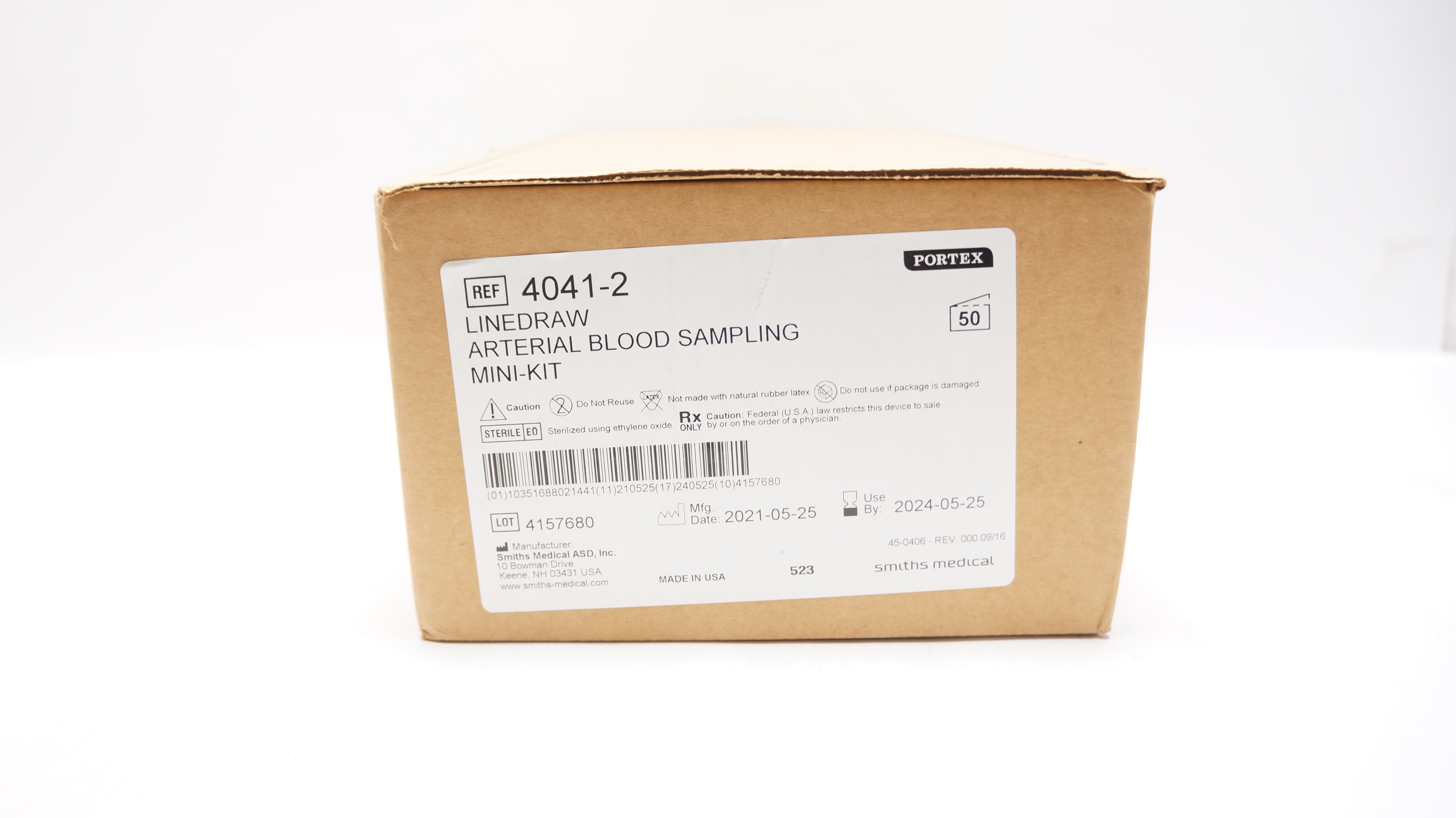 Smiths Medical 4041-2 Linedraw Arterial Blood Sampling Mini-Kit - Box of 50