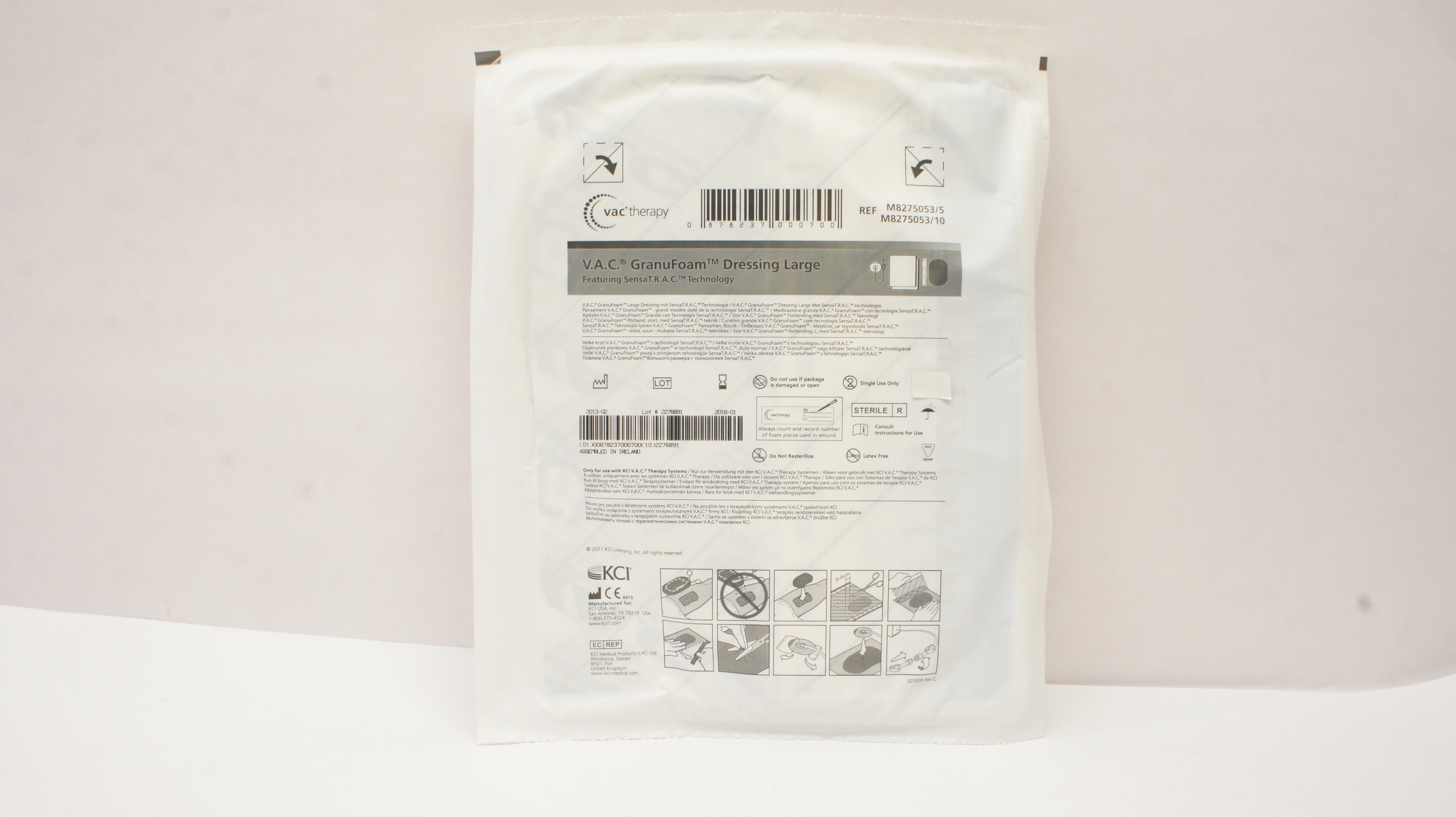 KCI M8275053/5 V.A.C. Granufoam Dressing Large (x)