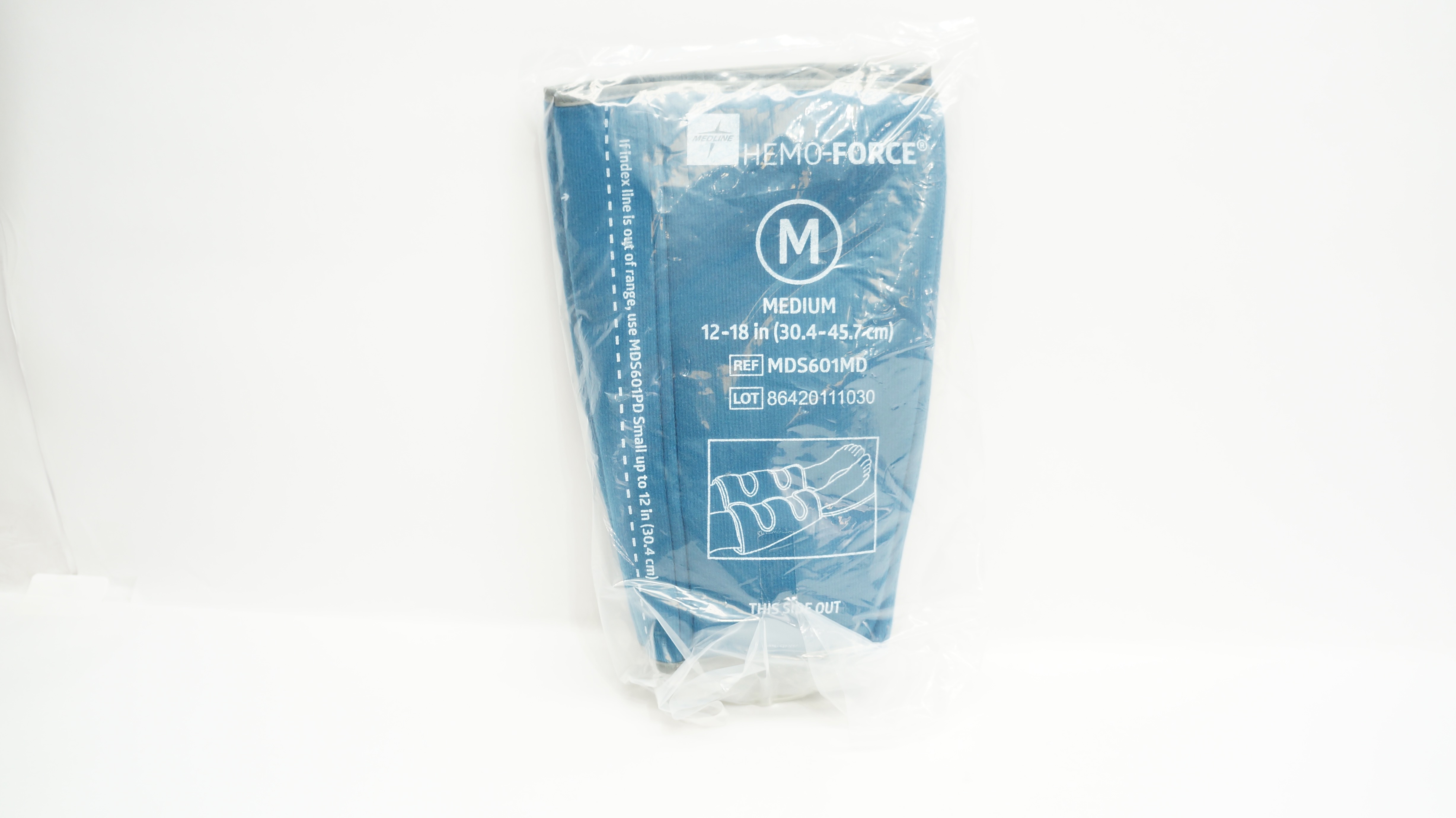 Medline MDS601MB Hemo-Force Intermittent DVT Calf Sleeve Medium 12-18In