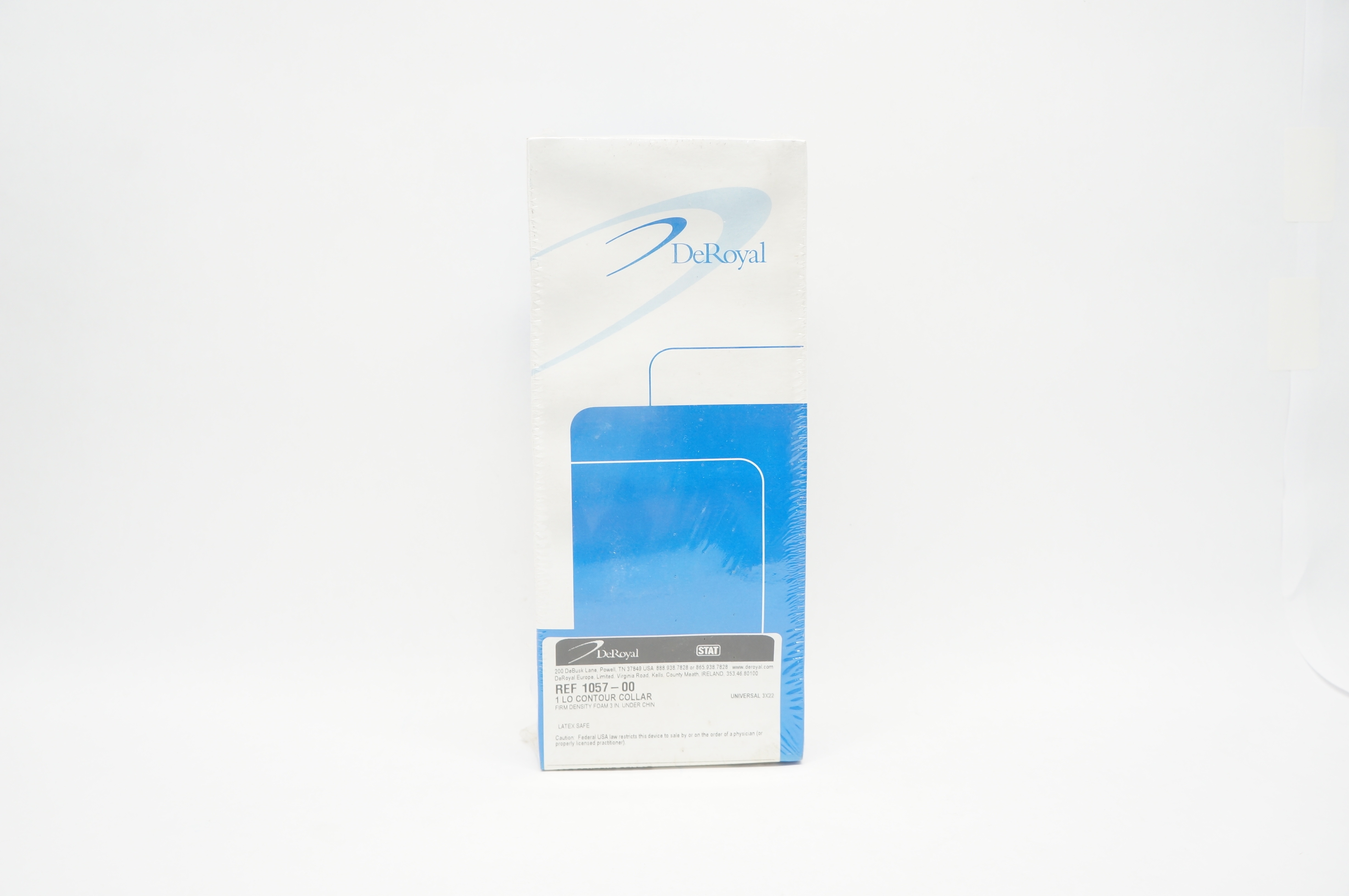 DeRoyal 1057-00 Lo Contour Collar Firm Density Foam 3In Underchin Universal 3X22