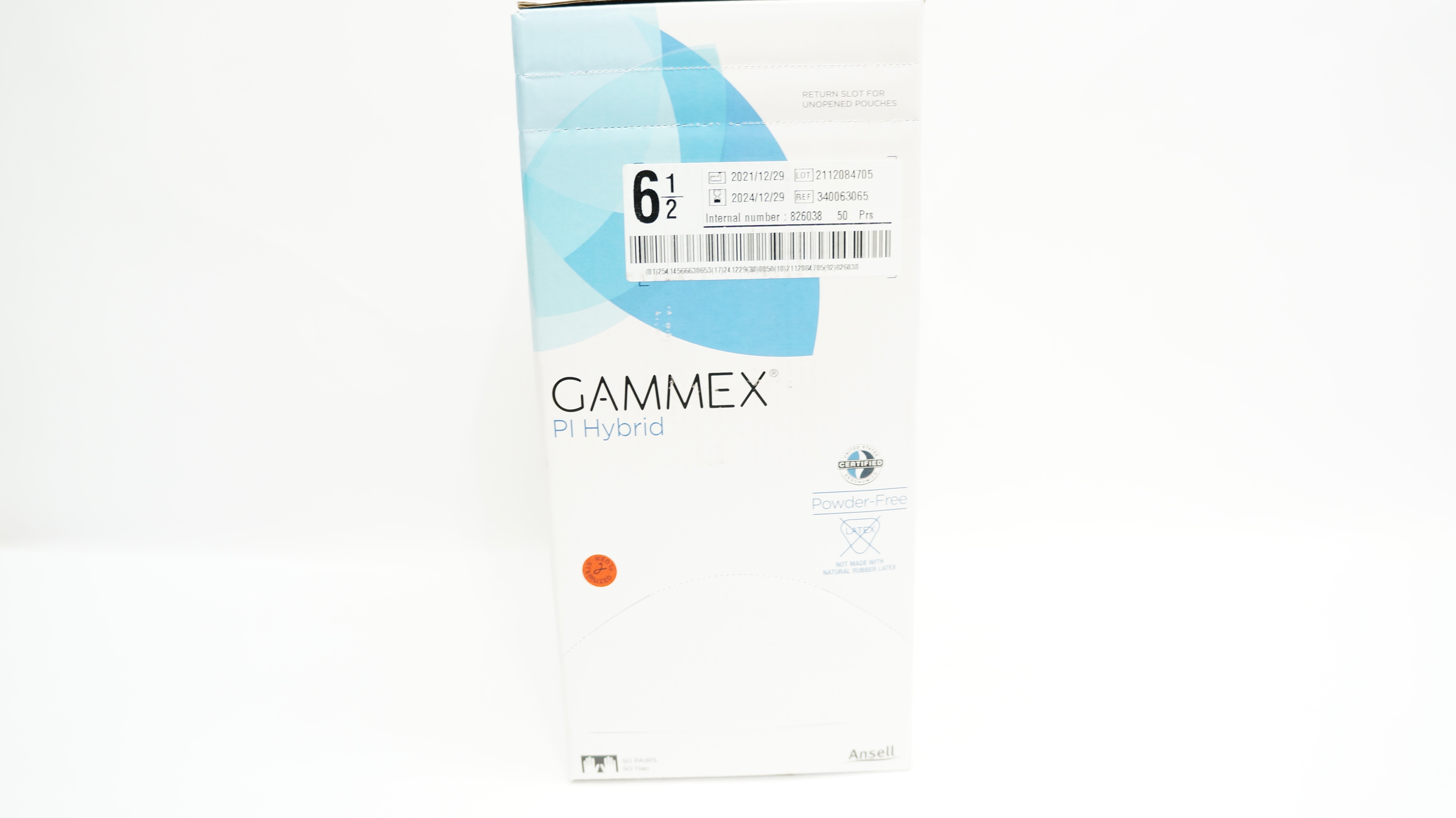 Ansell 340063065 Gammex Pi Hybrid 6-1/2 - Box of 50
