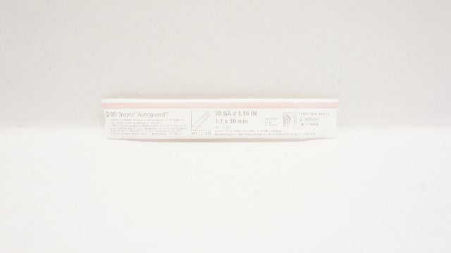 BD 381434 Insyte Autoguard Shielded IV Cath. 20Ga x 1.16inch x 60ml/min