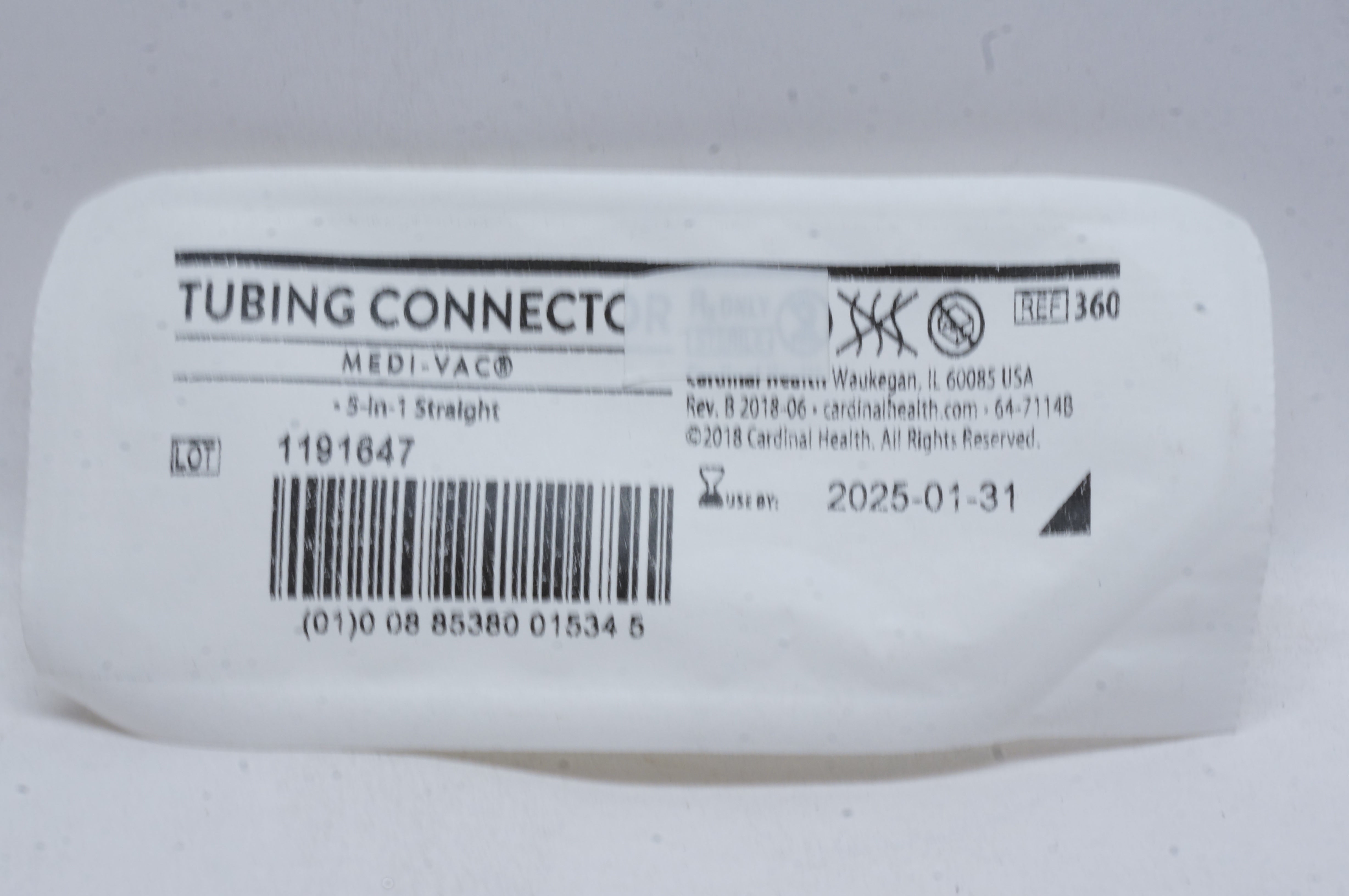Cardinal Health 360 Tubing Connector 5-in-1 Straight