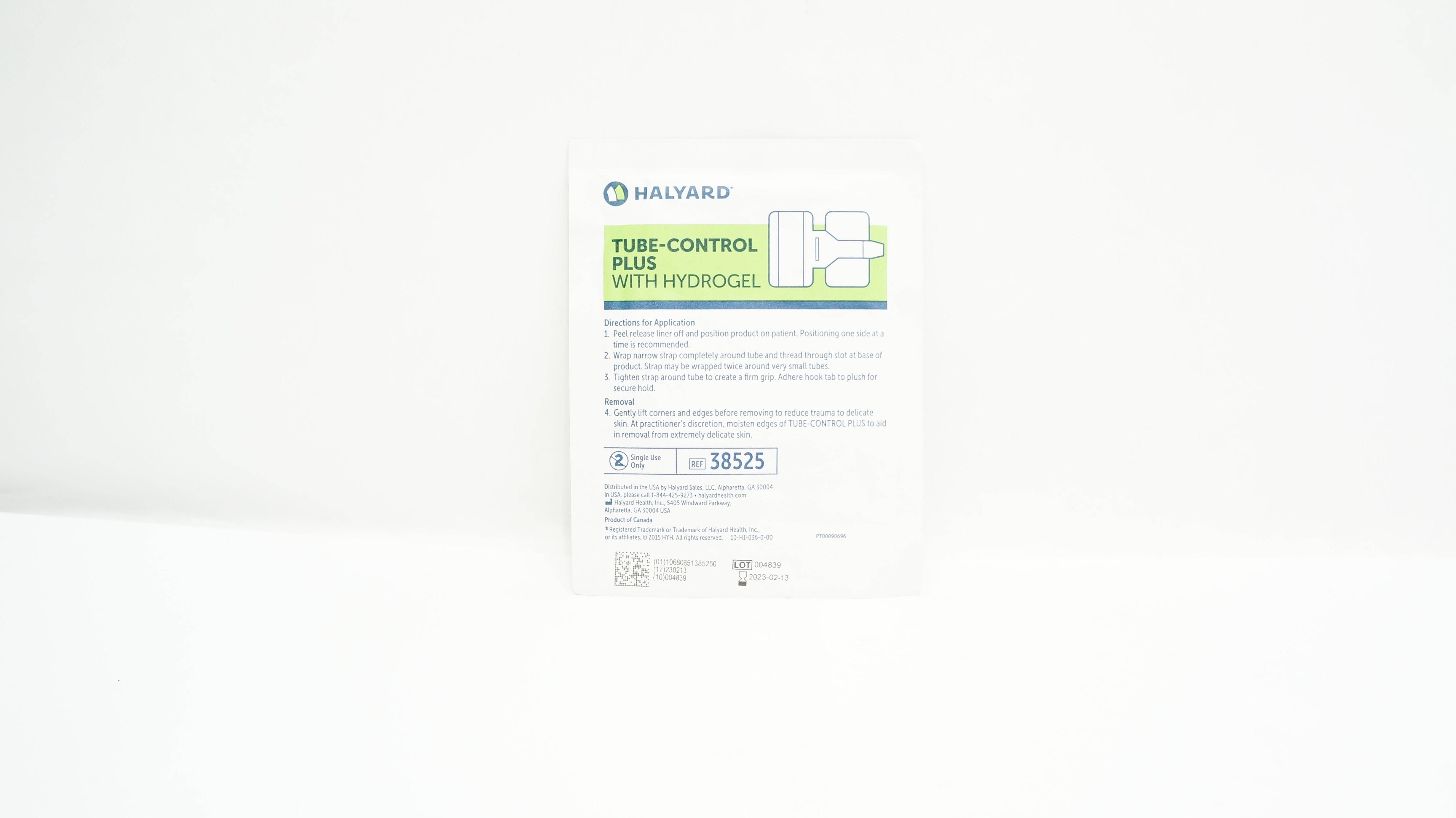 Halyard 38525 Tube-Control Plus With Hydrogel (x)