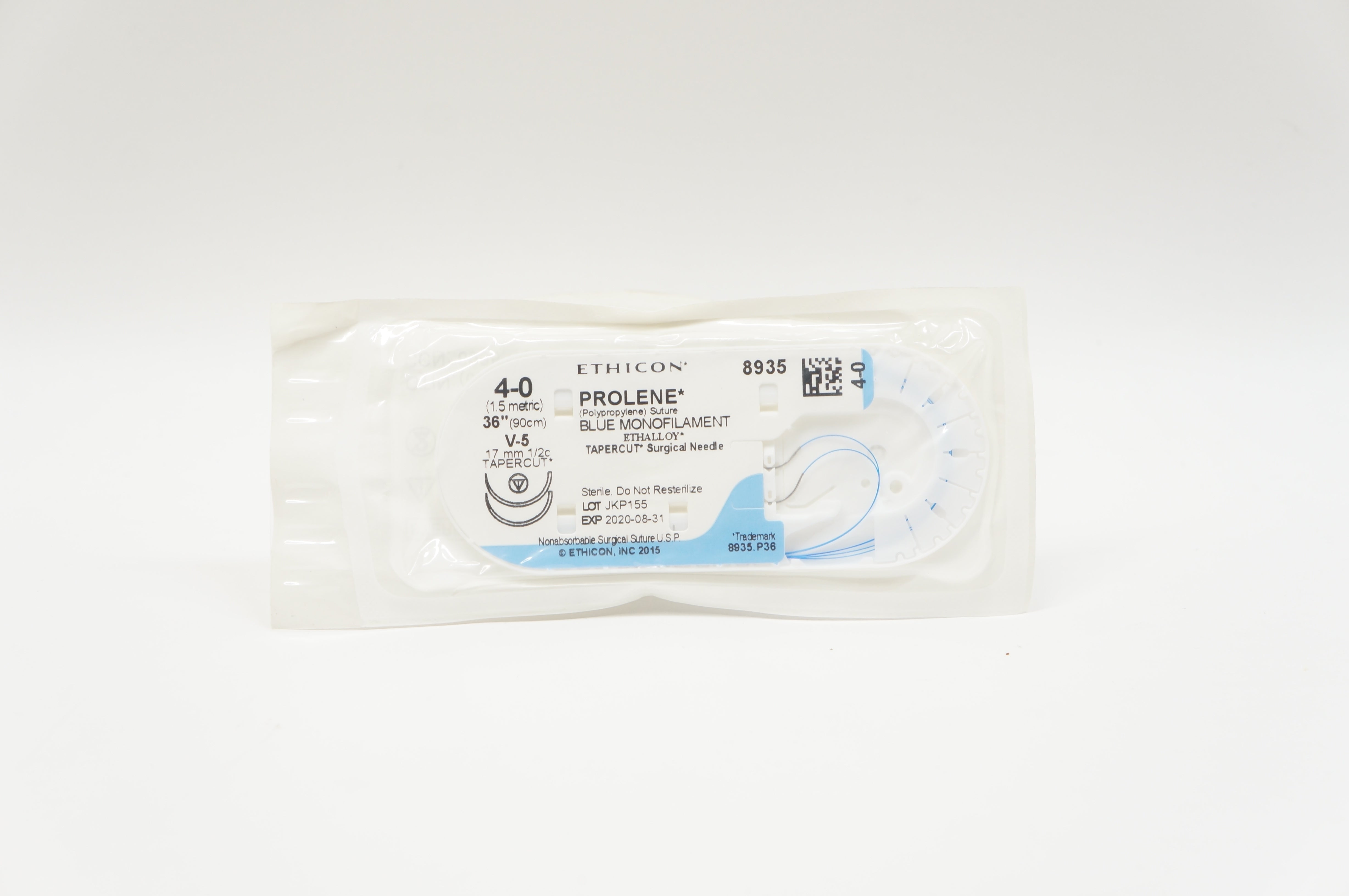 Ethicon 8935 4-0 PROLENE, V-5, 17mm 1/2c TAPERCUT, 36inch