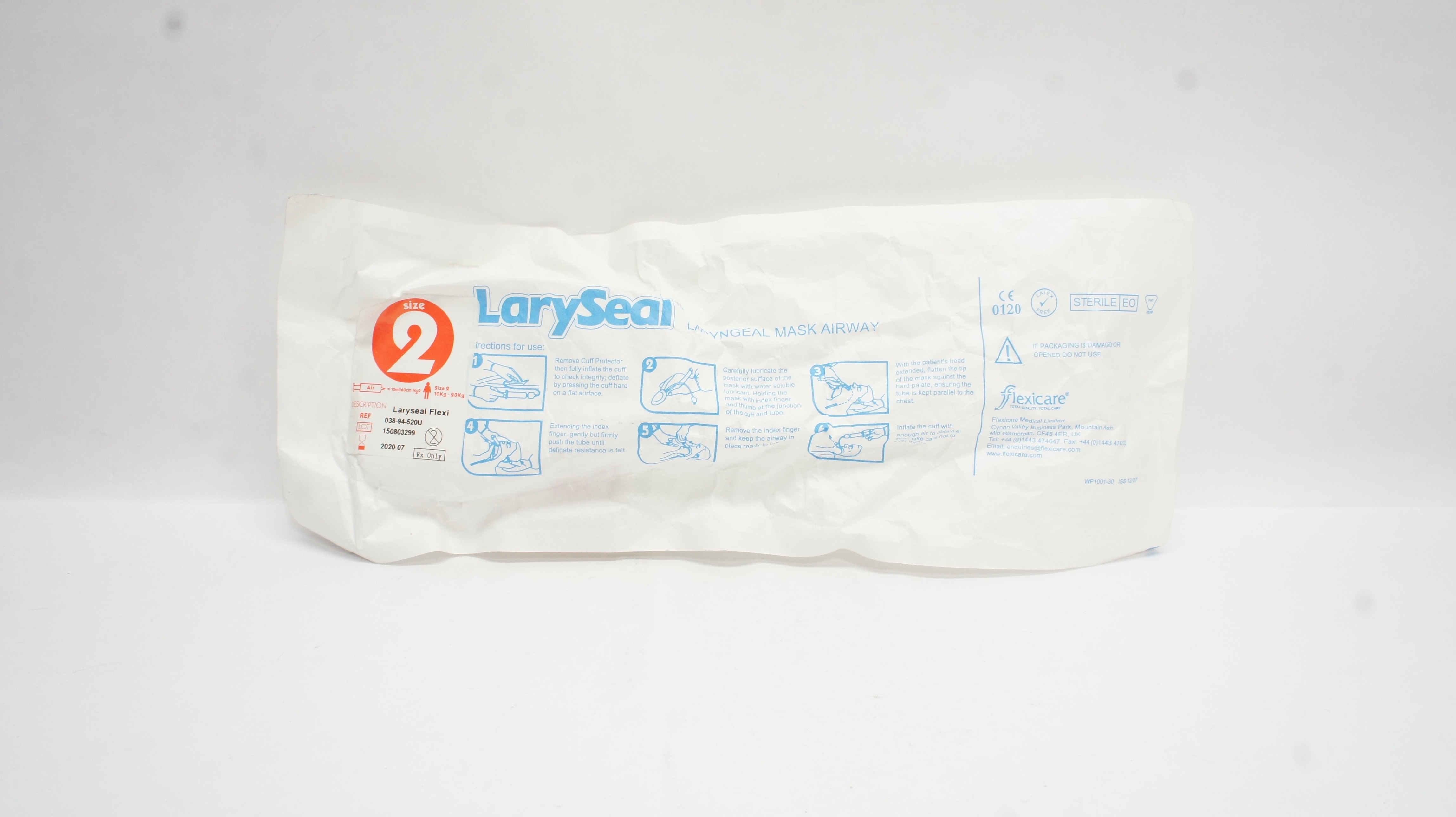 Flexicare 038-94-520U LarySeal Laryngeal Mask Airway Size 2.10-20kg (x)