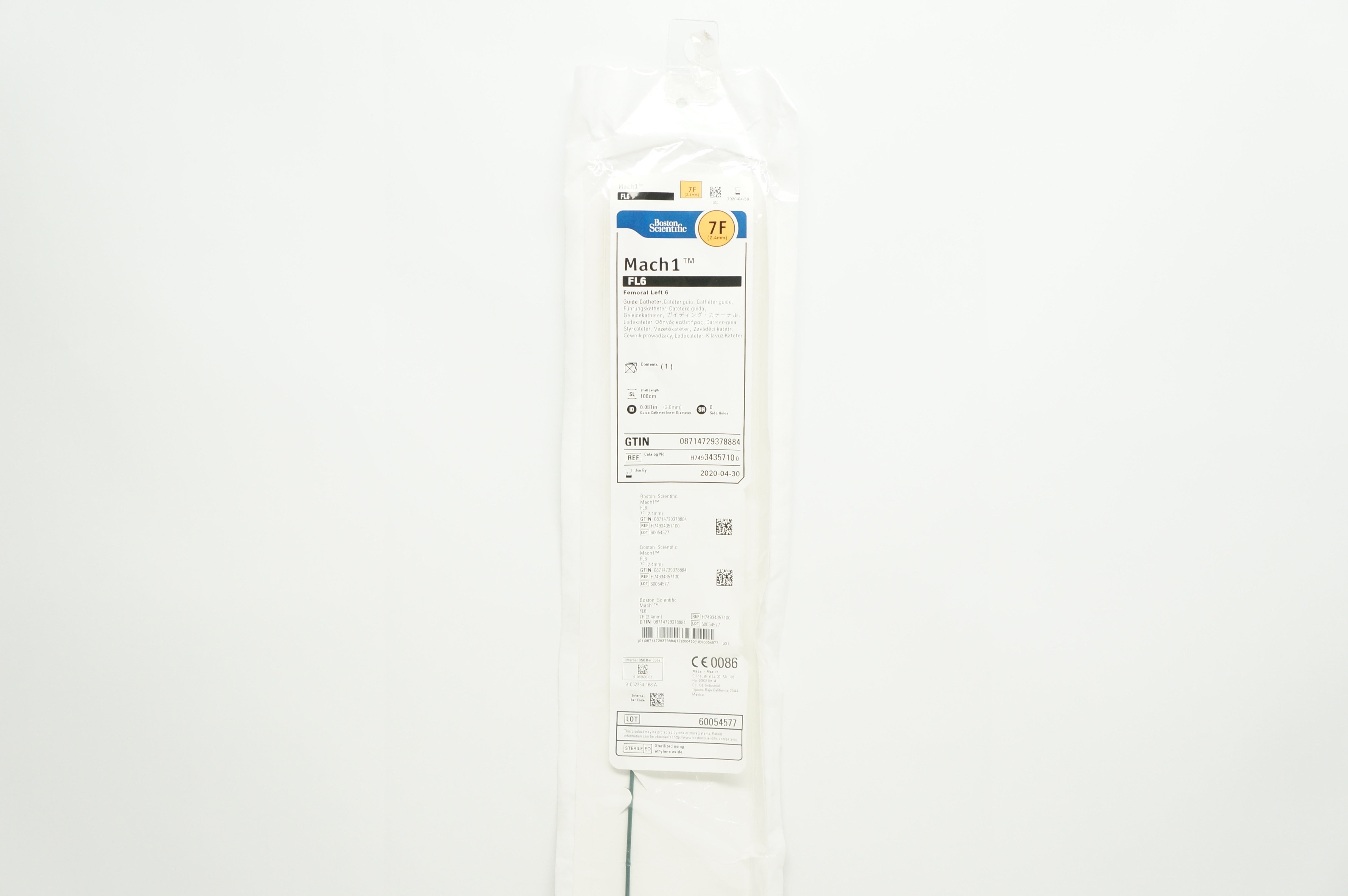 Boston Scientific 3435710 Mach1 FL6 Guide Cath. 7F x 100cm (x)