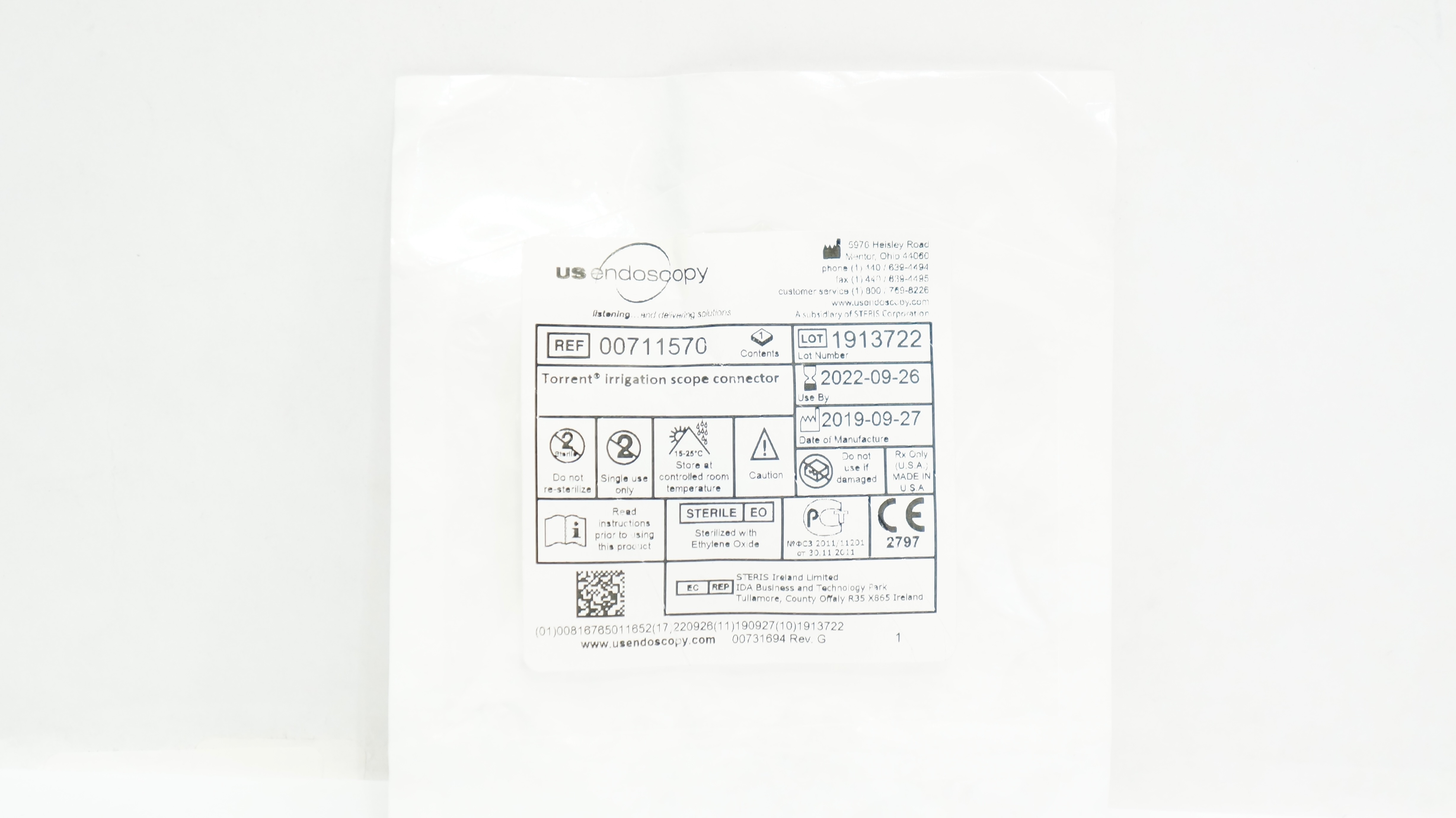 US Endoscopy 00711570 Torrent Irrigation Scope Connector (x)