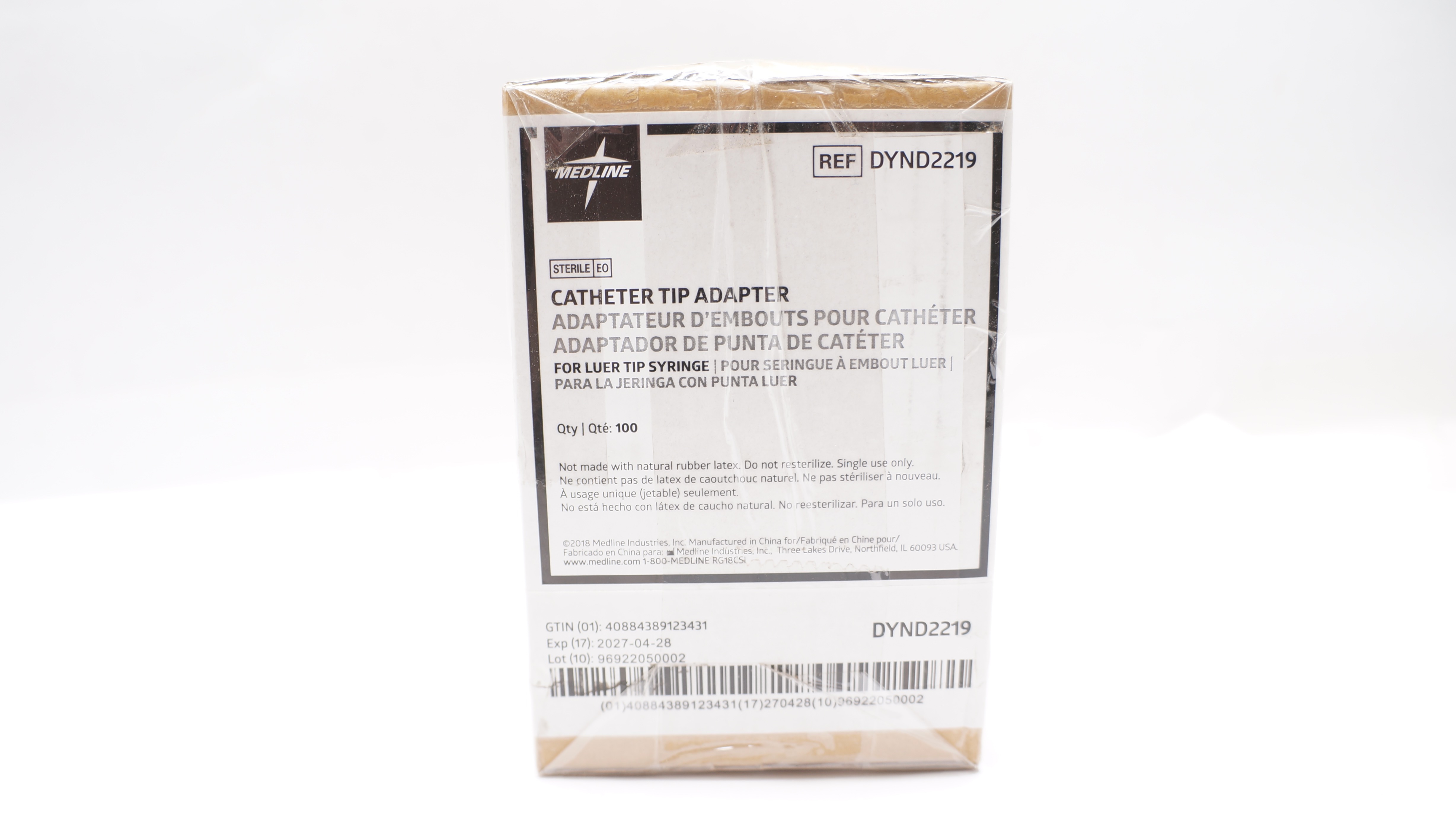 Medline DYND2219 Catheter Tip Adapter - Box of 100