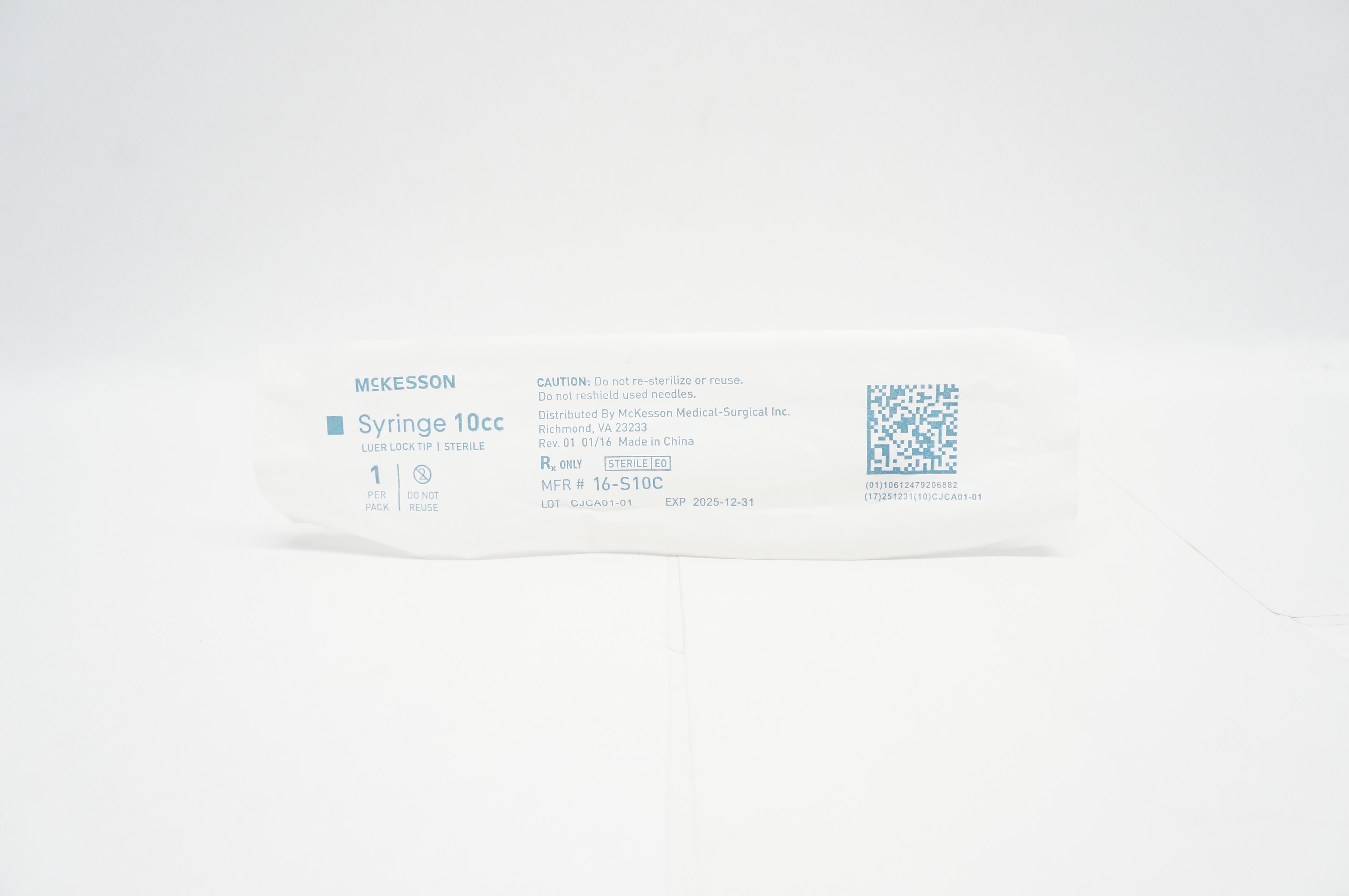 McKesson 16-S10C Syringe 10cc Luer Lock Tip