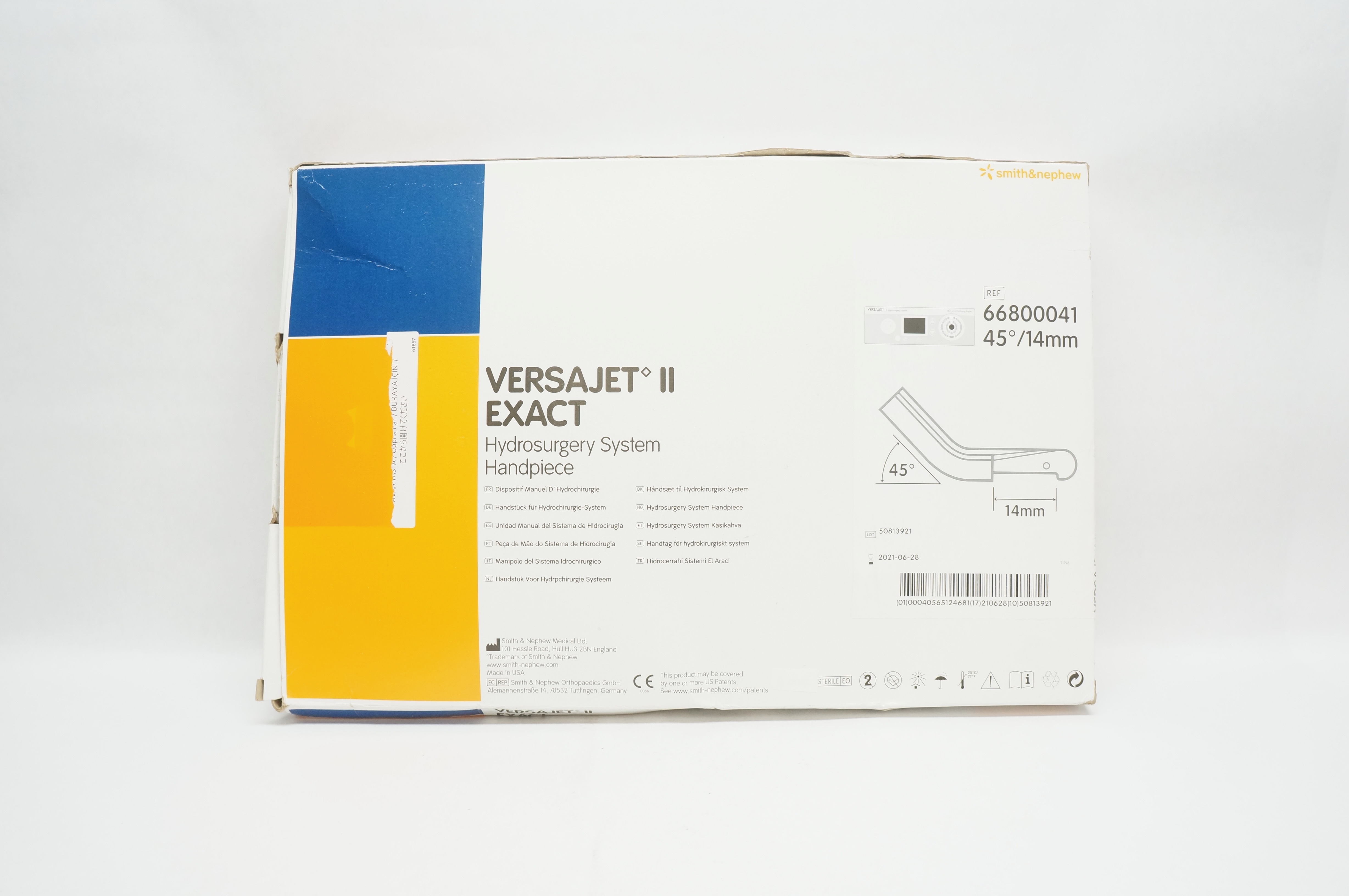 Smith&Nephew 66800041 Versajet II Exact Hydrosurgery System Handpiece 14mm (x)