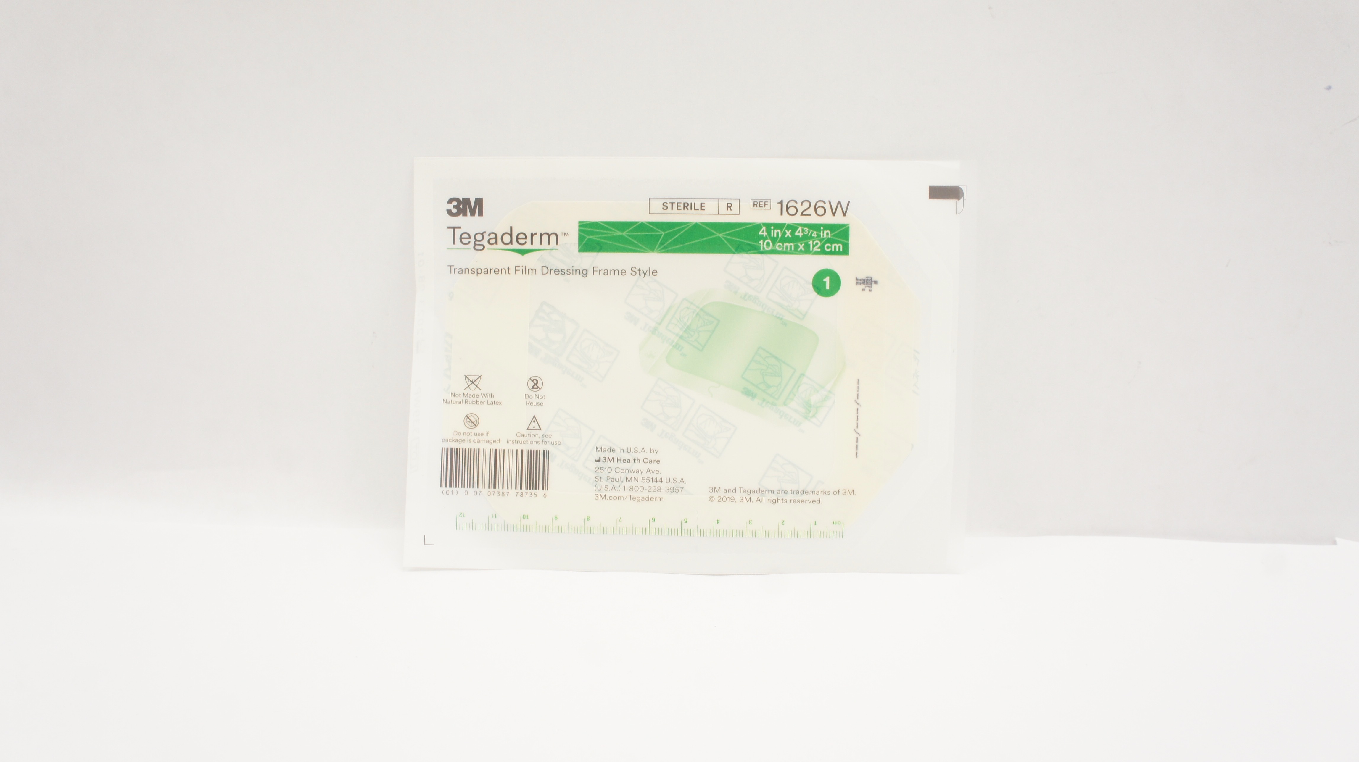 3M 1626W Tegaderm Transparent Film Dressing Frame Style 4 x 4-3/4inch