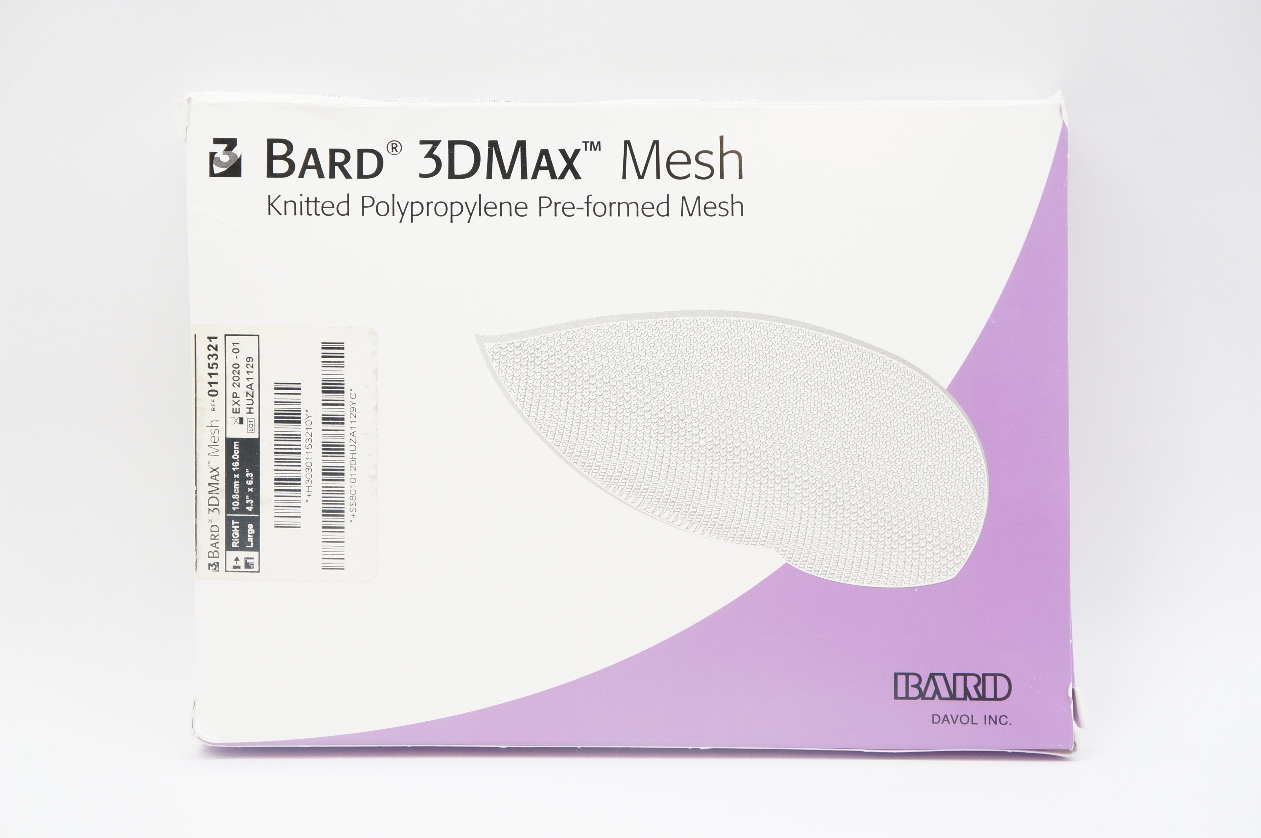 Bard 0115321 3DMax Mesh: Large, Right 4.3 inch x 6.3 inch (x)