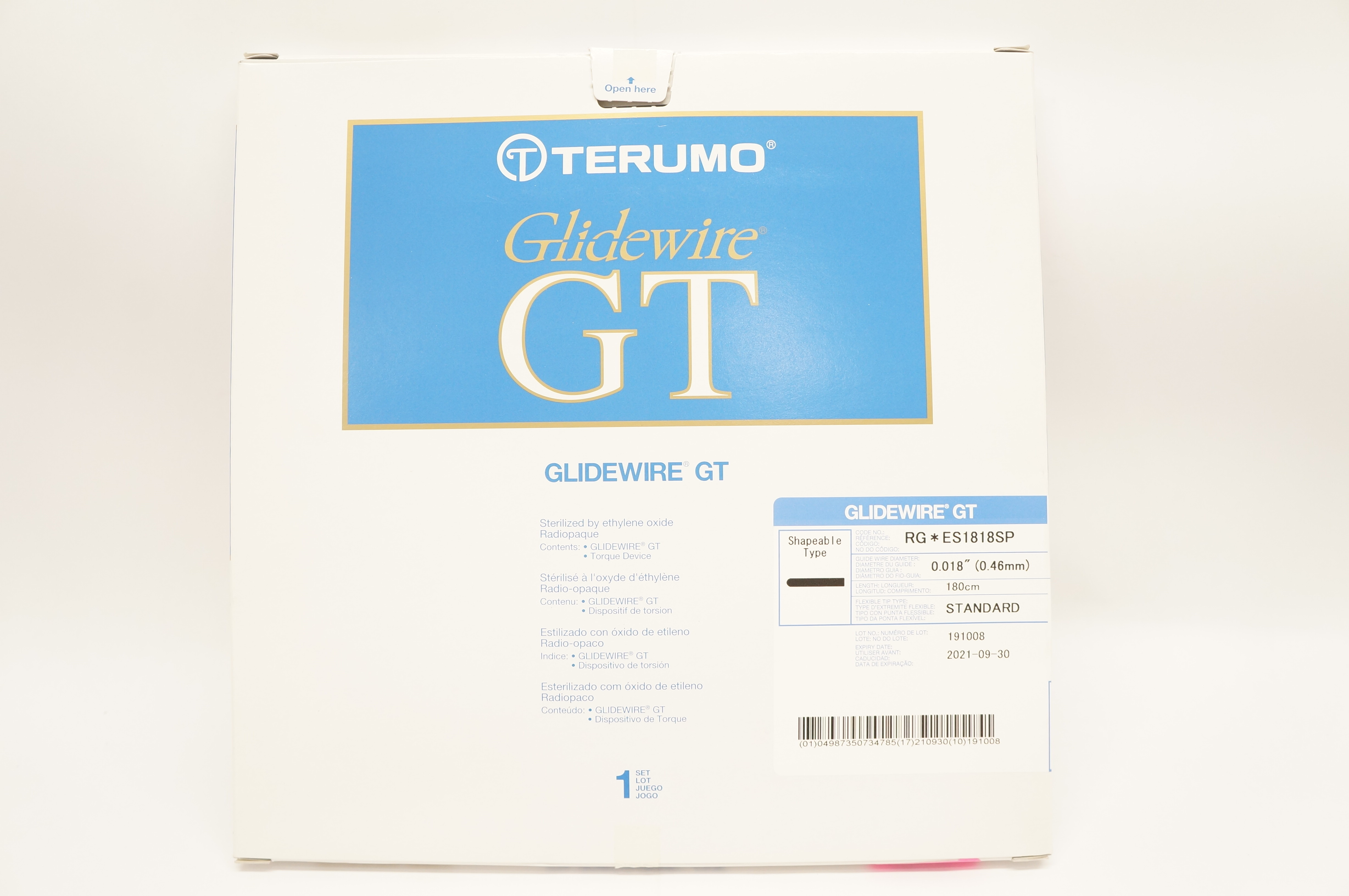 Terumo RG*ES1818SP Glidewire GT Standard 180cm x 0.018inch (x)
