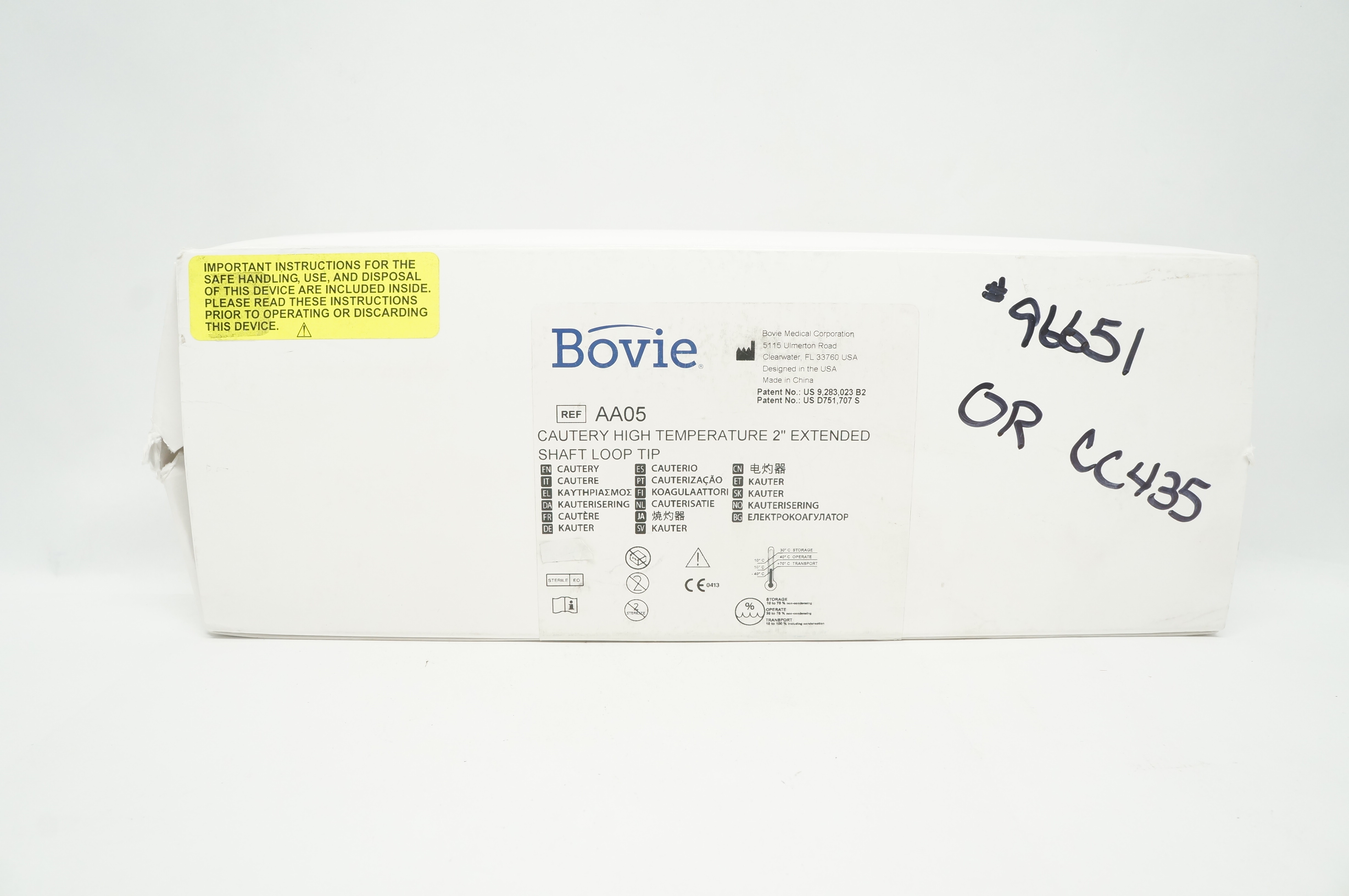 Bovie Medical AA05 Cautery High Temperature Extended Shaft 2 inch - Box of 10